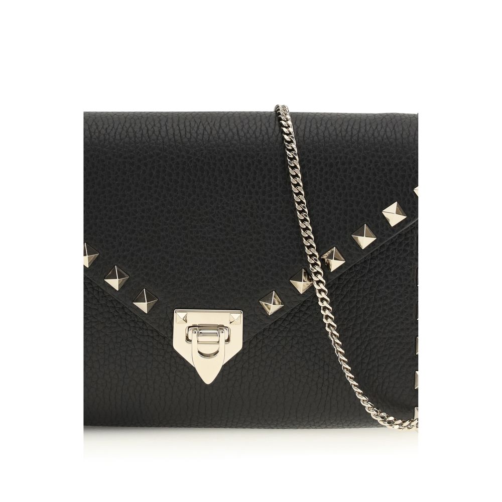 Valentino Garavani Black Calf Leather Bos Taurus Wallet | Regal Royce