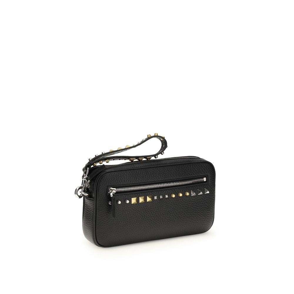 Valentino Garavani Black Calf Leather Bos Taurus Accessories | Regal Royce