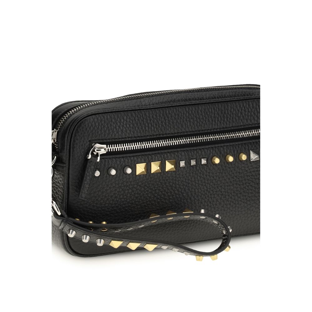 Valentino Garavani Black Calf Leather Bos Taurus Accessories | Regal Royce