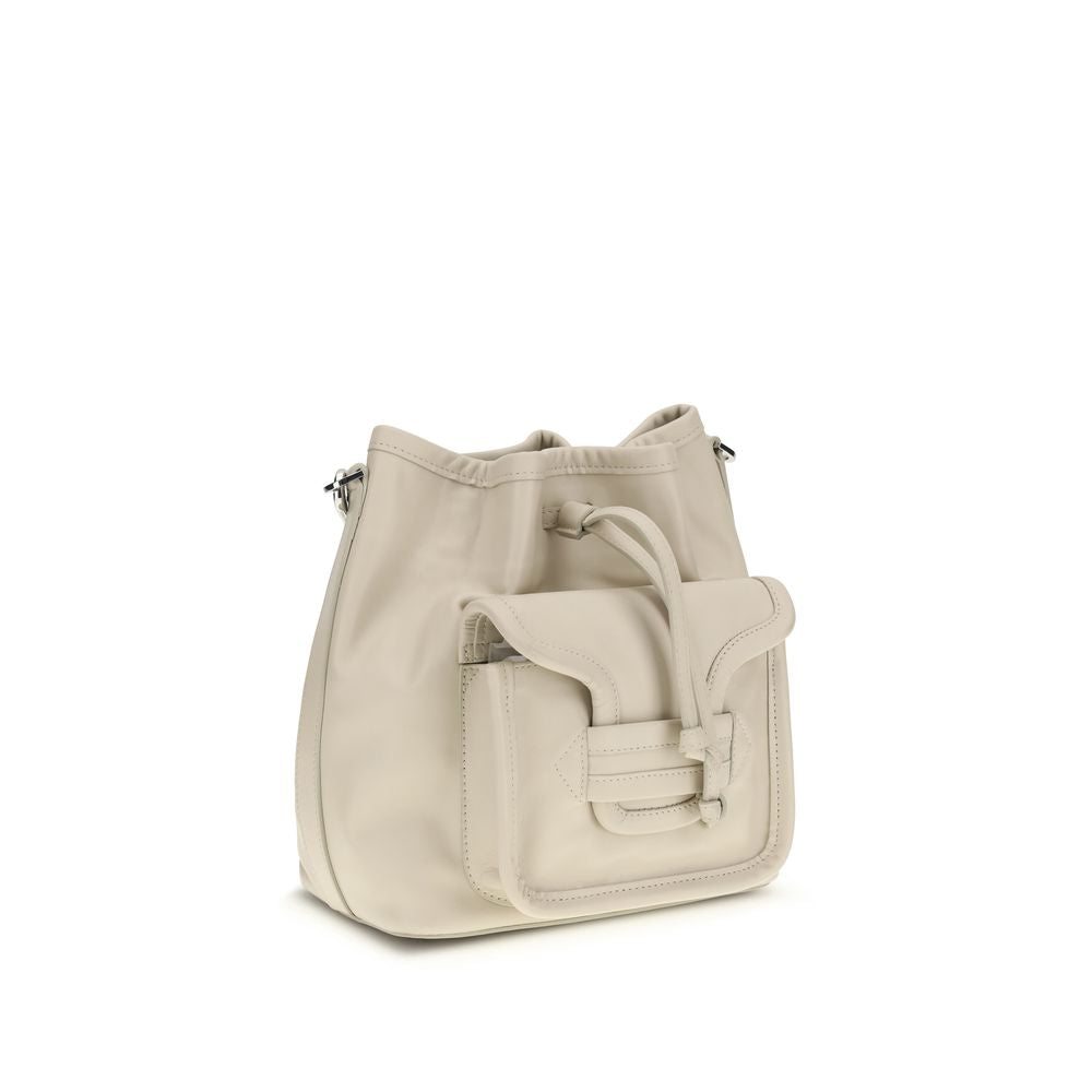 Pierre Hardy Beige Calf Leather Bos Taurus Backet Bag | Regal Royce