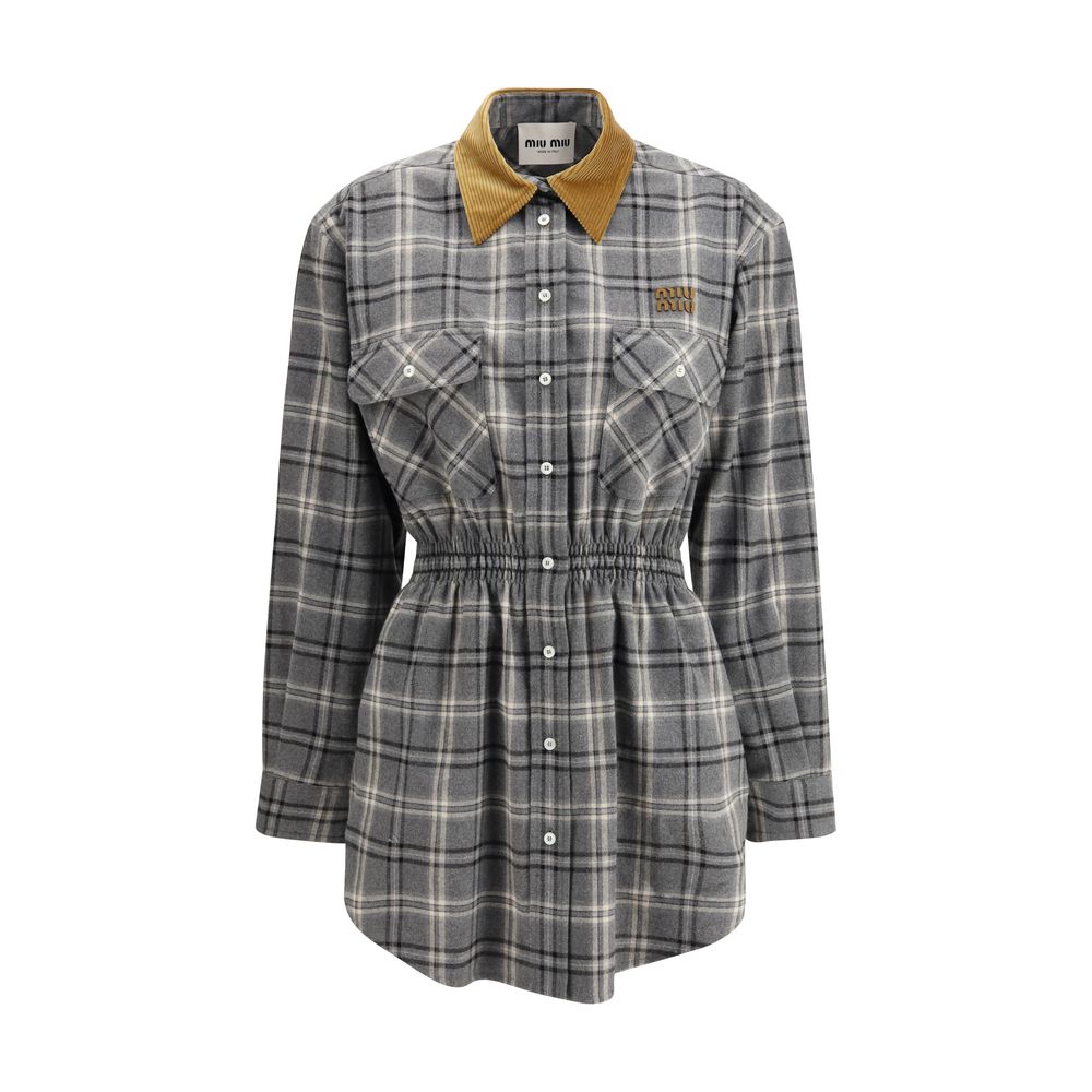 Miu Miu Gray Cotton Casual Dress | Regal Royce