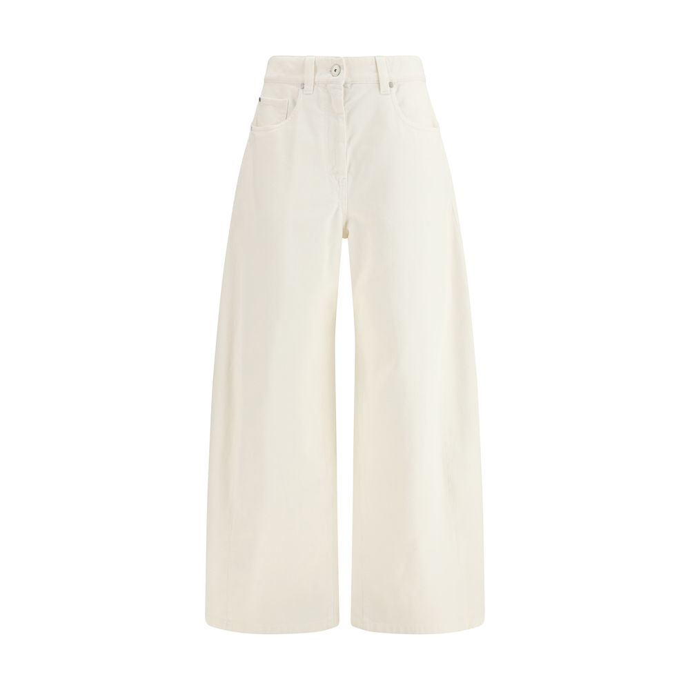 Brunello Cucinelli Beige Cotton Pants | Regal Royce
