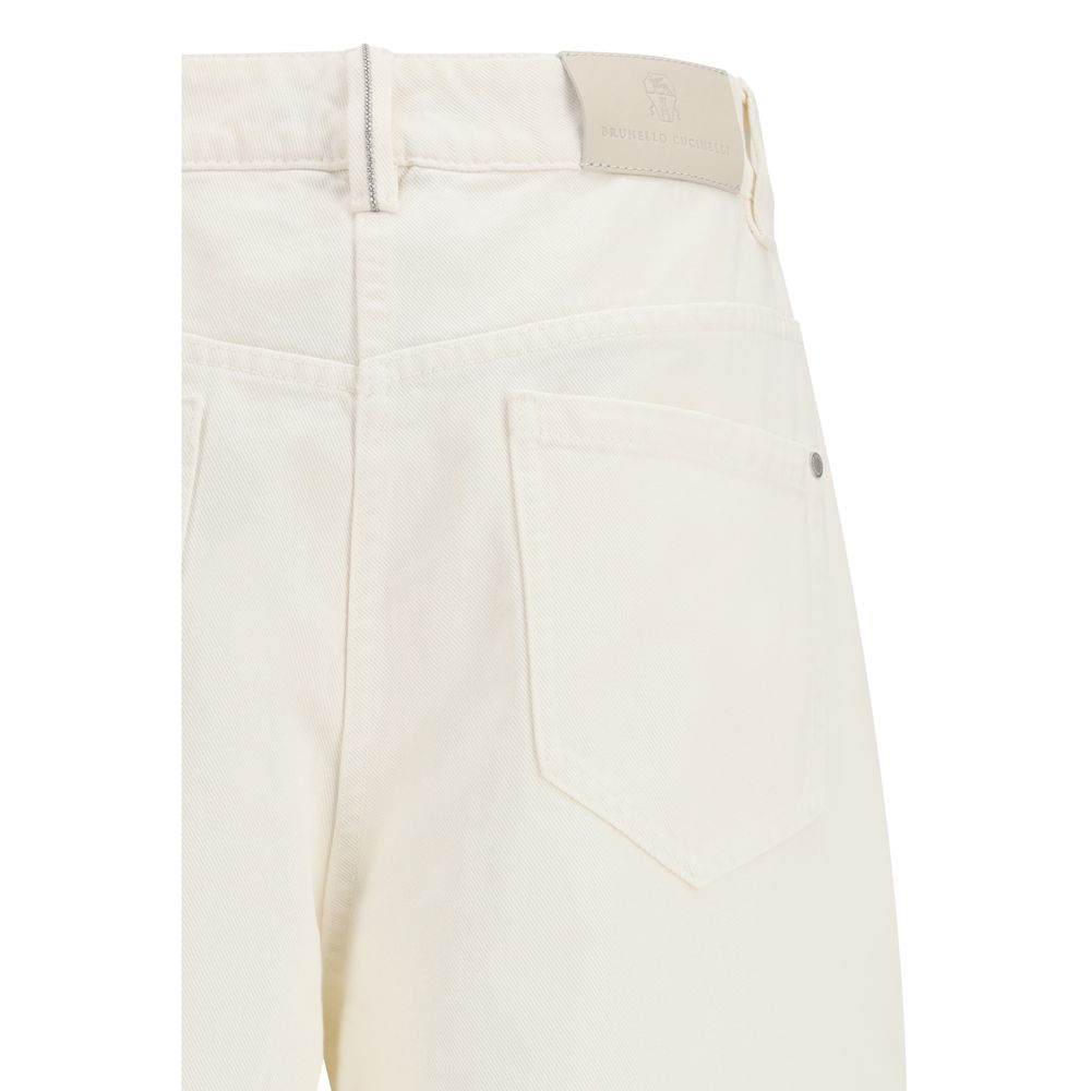 Brunello Cucinelli Beige Cotton Pants | Regal Royce