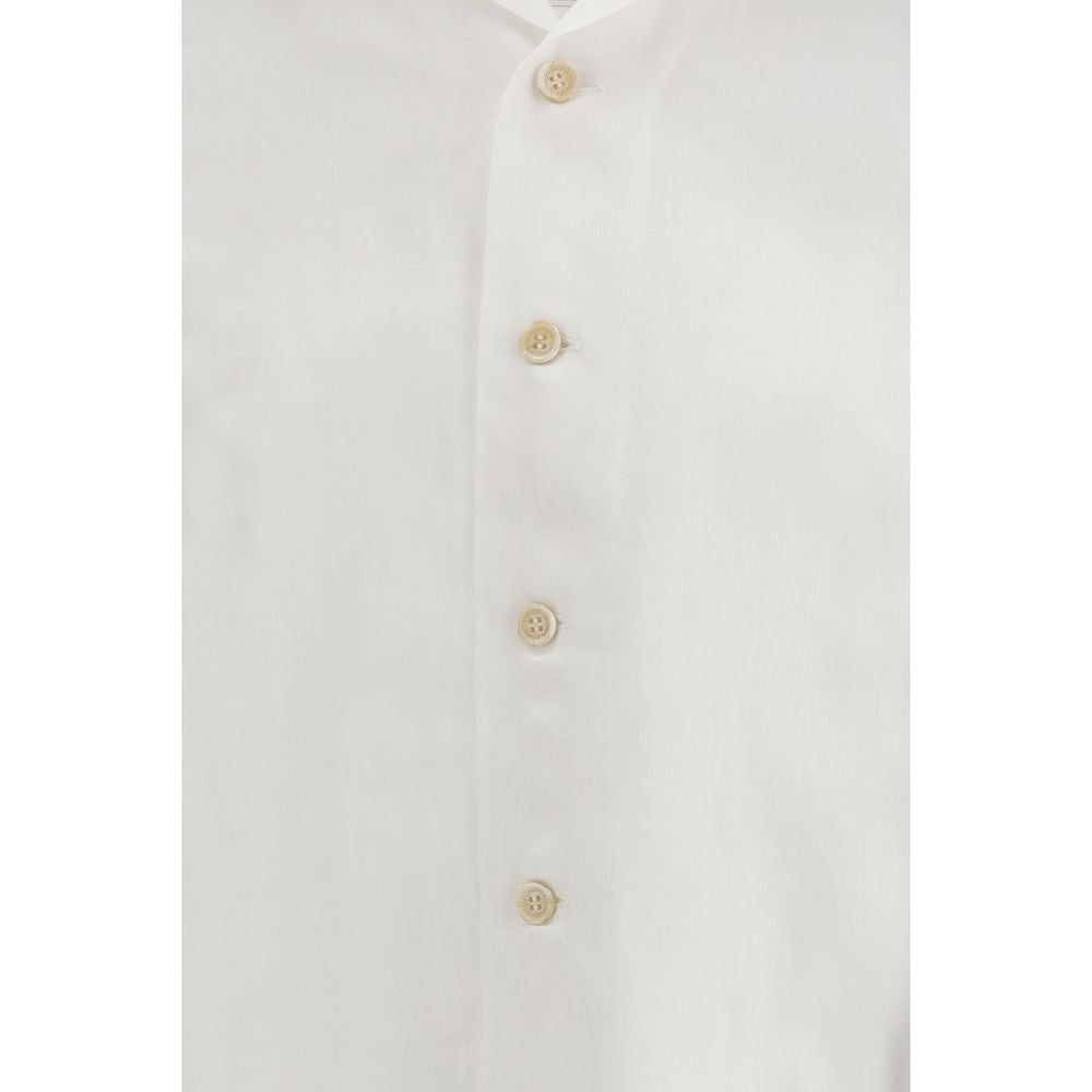 Brunello Cucinelli White Linen Dress Shirt | Regal Royce