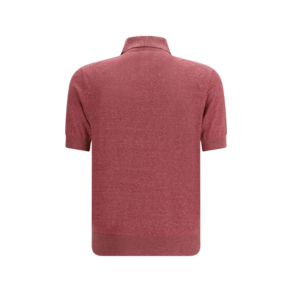 Brunello Cucinelli Multicolor Linen Polo Shirt | Regal Royce