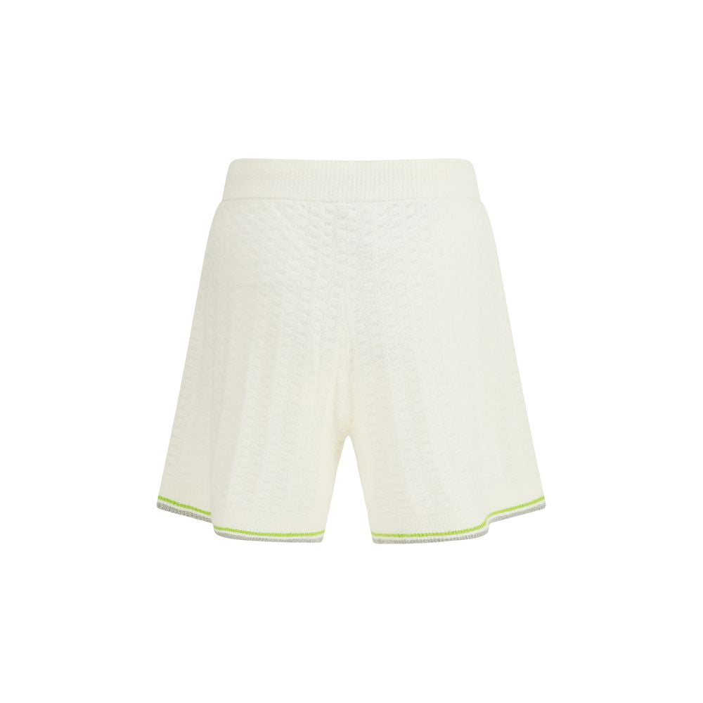 Casablanca White Cotton Bermuda Shorts | Regal Royce