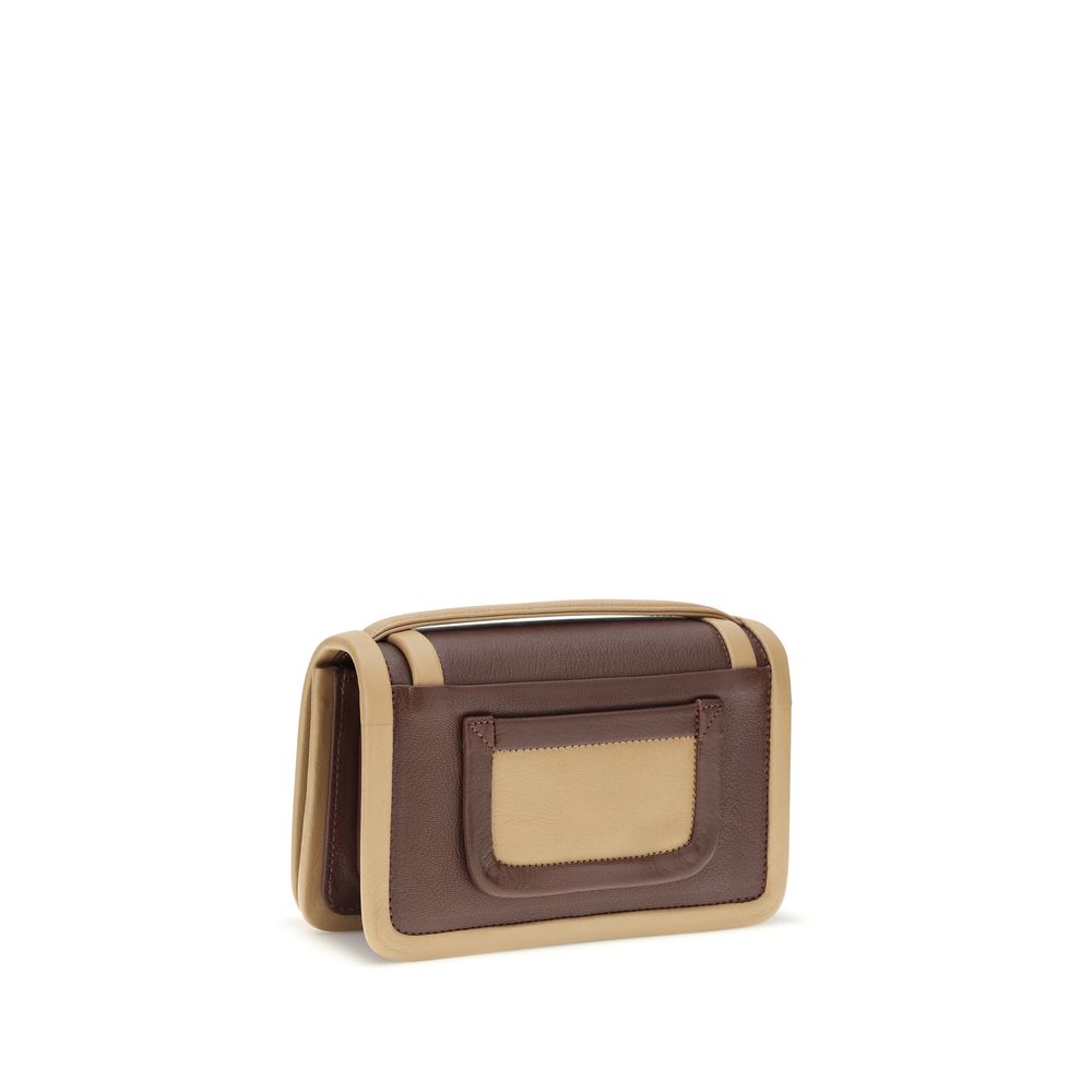 Pierre Hardy Brown Calf Leather Bos Taurus Shoulder Bag | Regal Royce