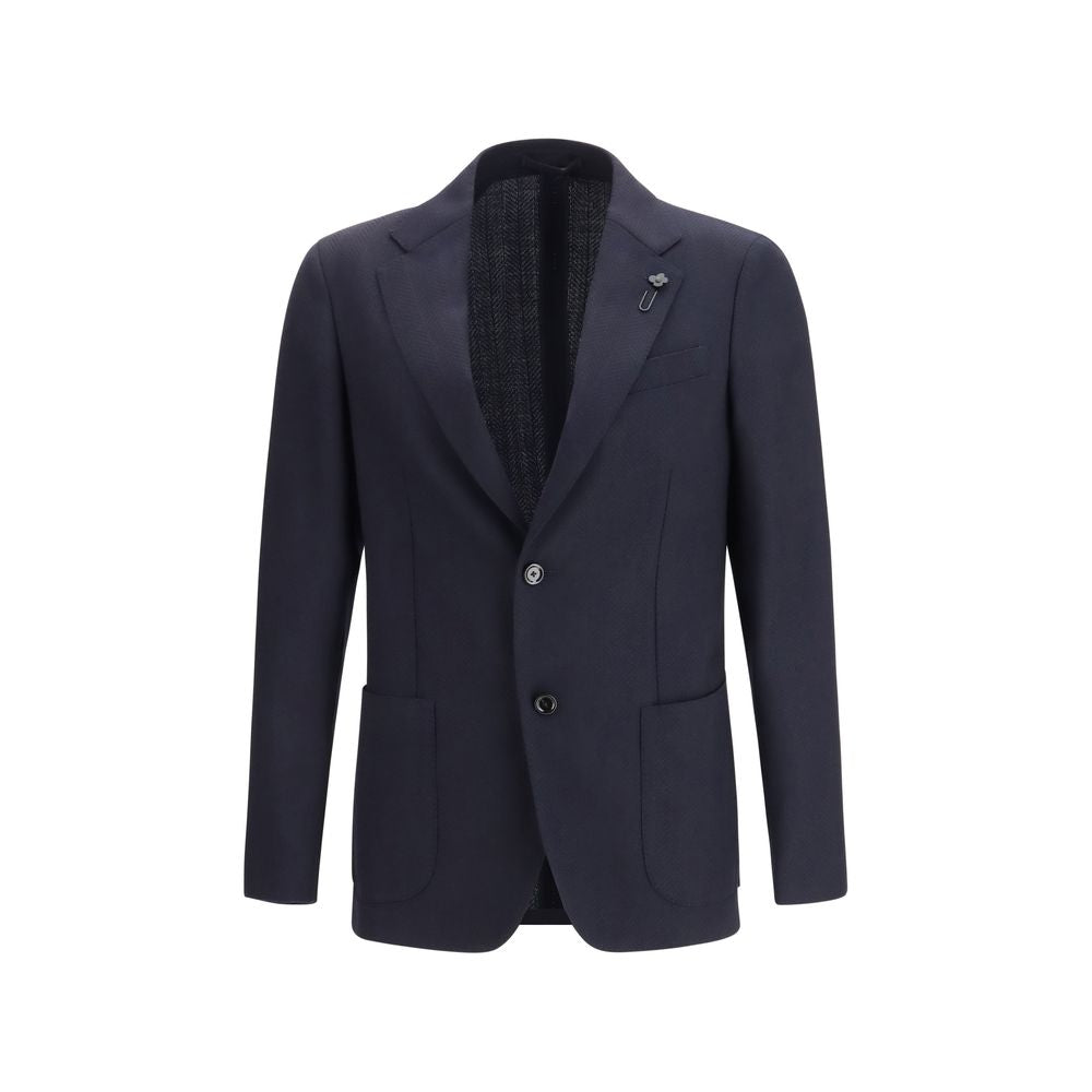 Lardini Blue Fleece Wool Blazer | Regal Royce