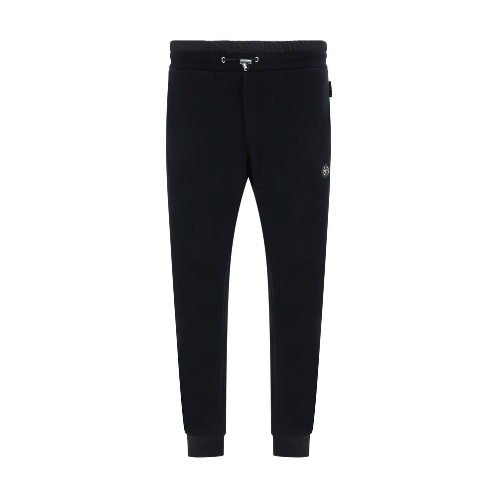 Philipp Plein Black Cotton Joggers (Workout Pants) | Regal Royce