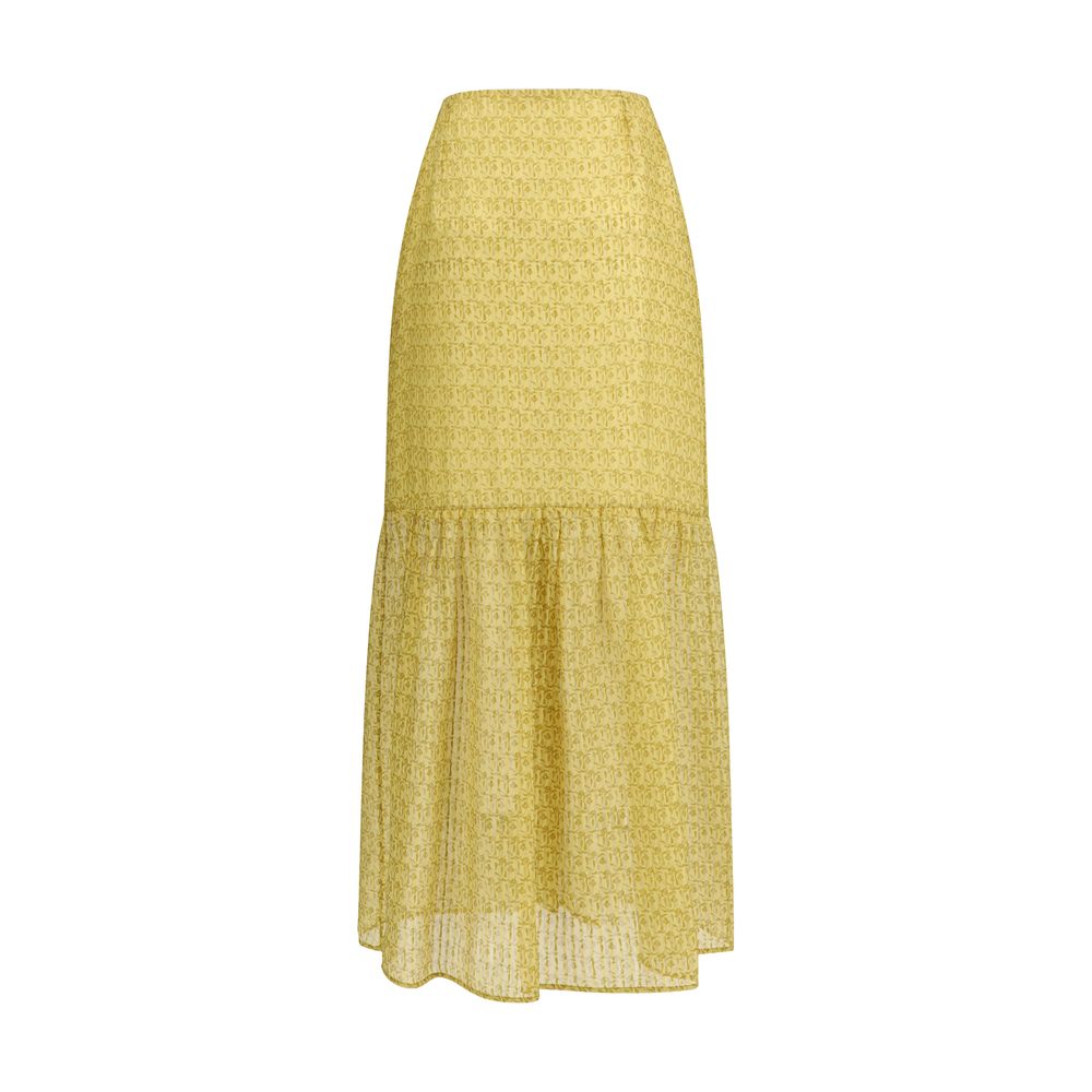 Kristina Ti Bicolor Silk Long Skirt | Regal Royce