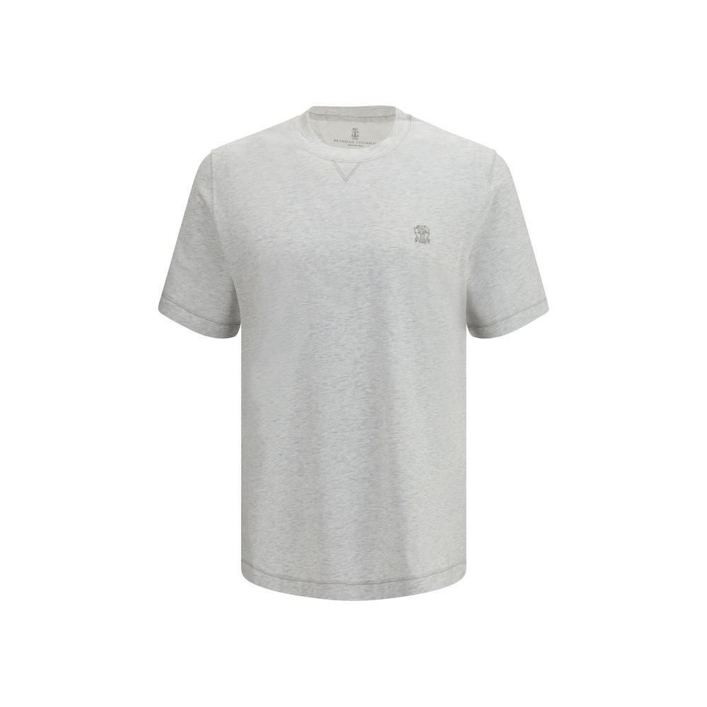 Brunello Cucinelli Gray Cotton T-Shirt | Regal Royce