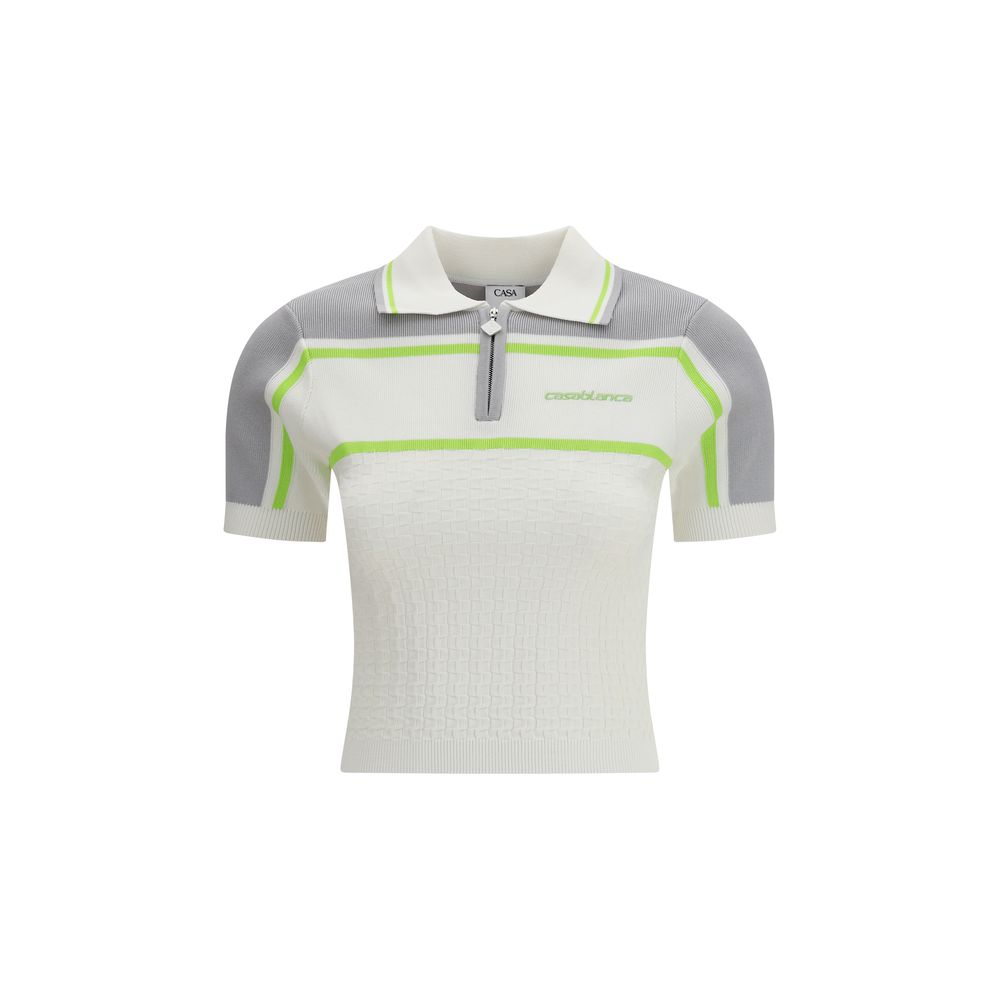 Casablanca White Viscose Polo Shirt | Regal Royce