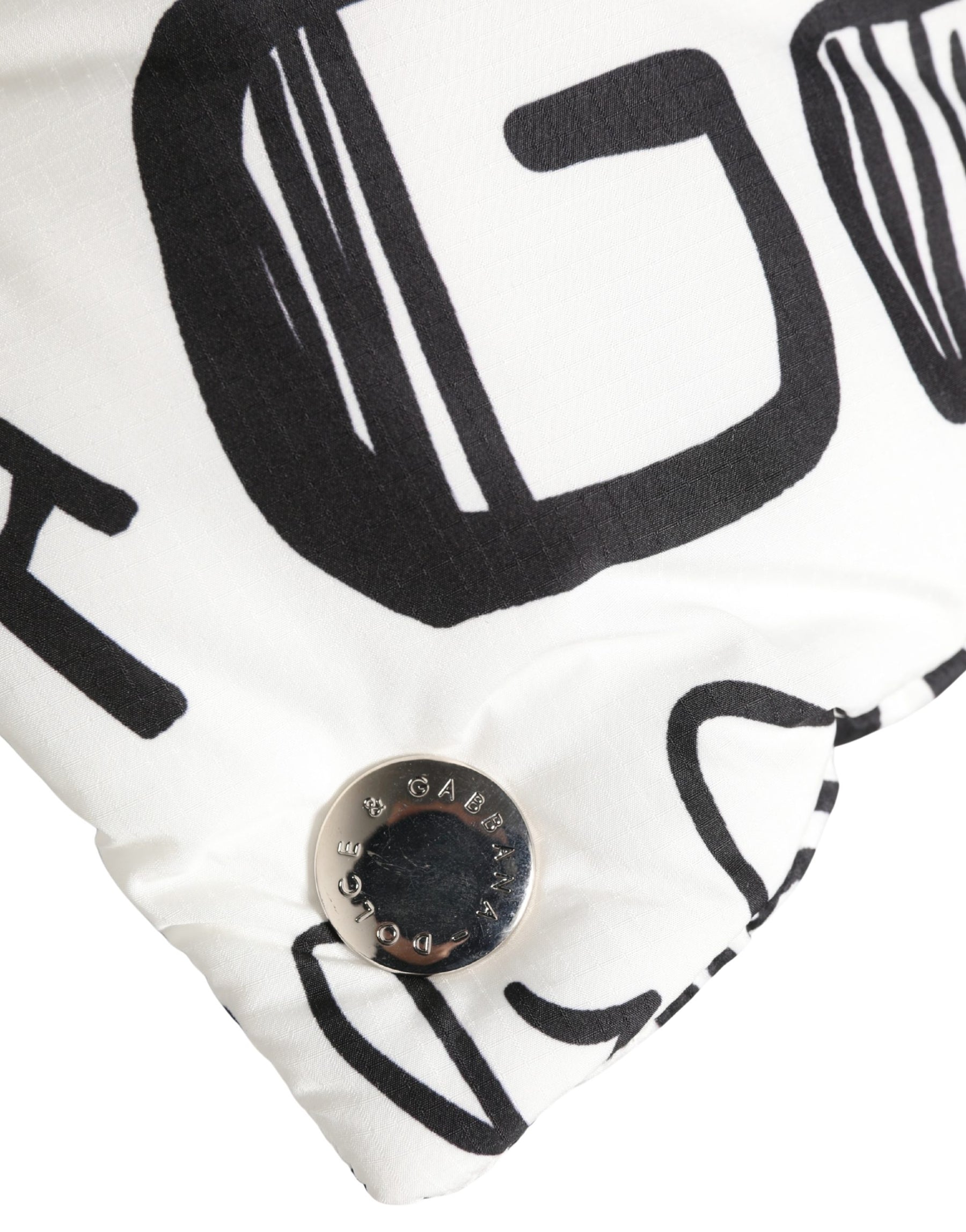 Dolce & Gabbana White Logo Print Whole Head Wrap Capello Hat | Regal Royce