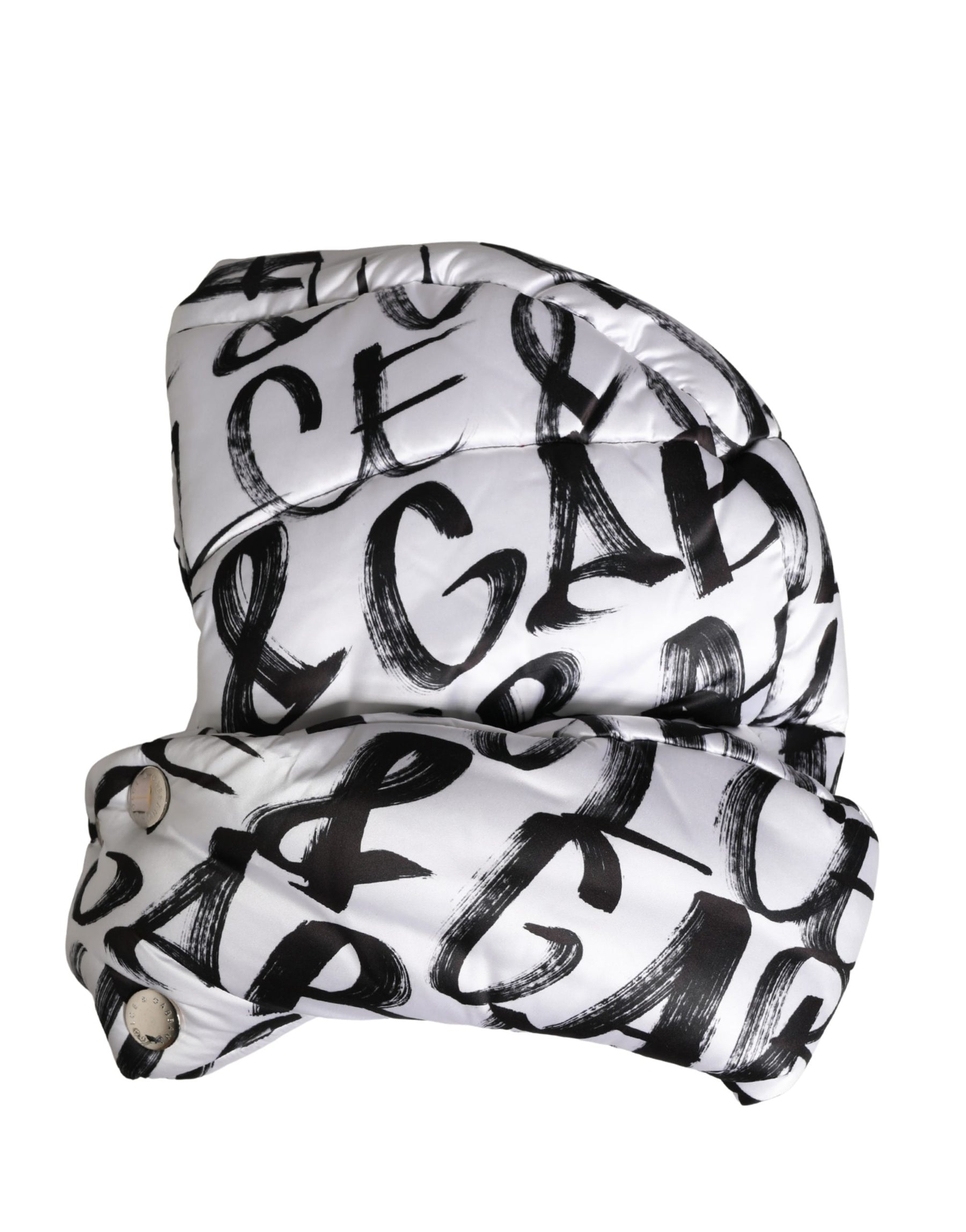 Dolce & Gabbana White Logo Print Whole Head Wrap Capello Hat | Regal Royce