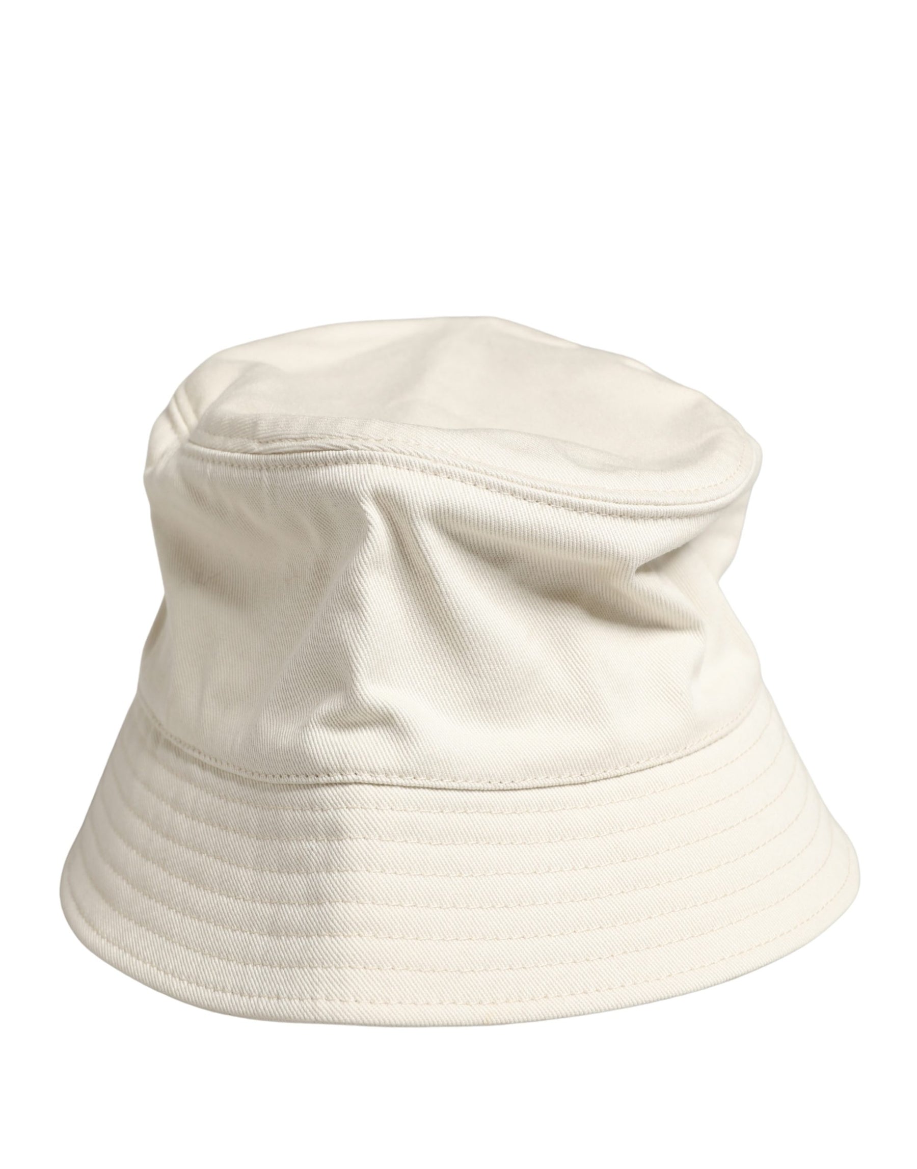 Dolce & Gabbana Men White Cotton Bucket Fisherman Capello Hat | Regal Royce