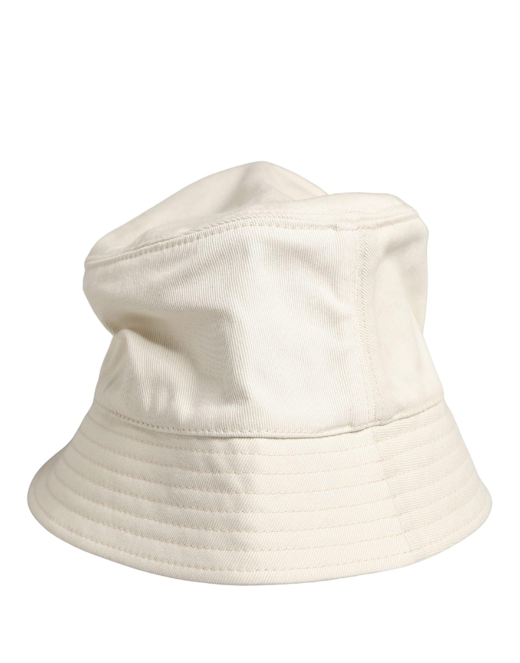 Dolce & Gabbana Men White Cotton Bucket Fisherman Capello Hat | Regal Royce