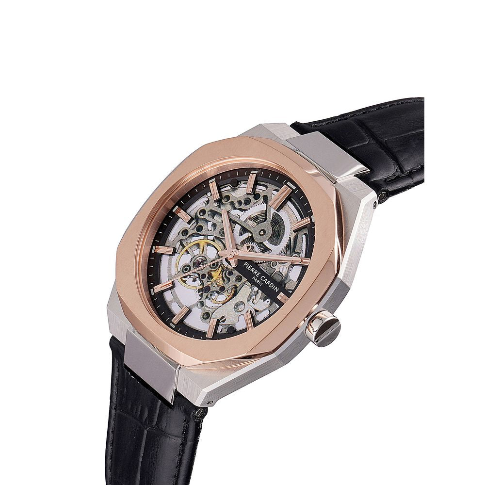 Pierre Cardin Black Leather Dress Watch | Regal Royce