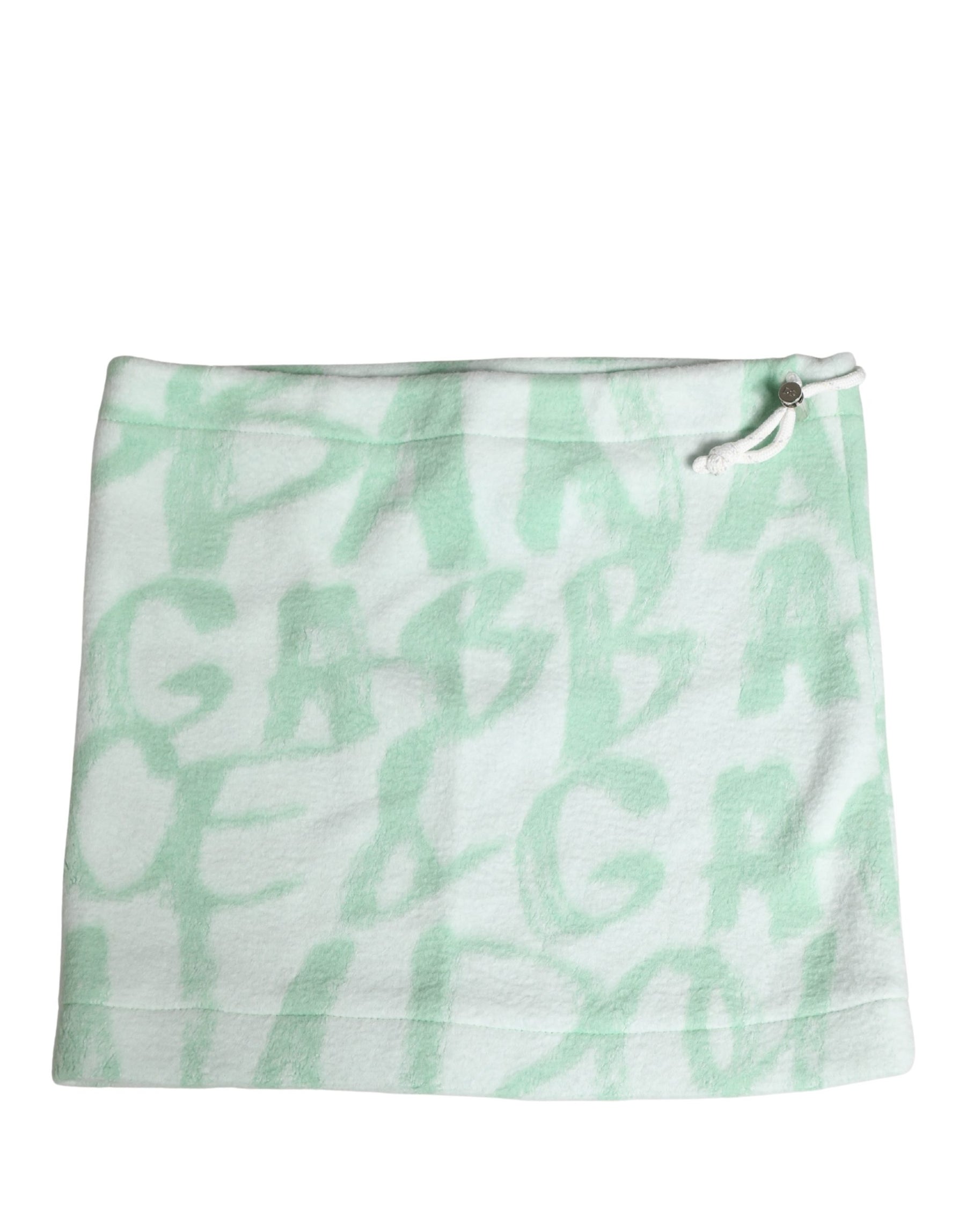 Dolce & Gabbana Men White Logo Print Nylon Neck Warmer Hat | Regal Royce