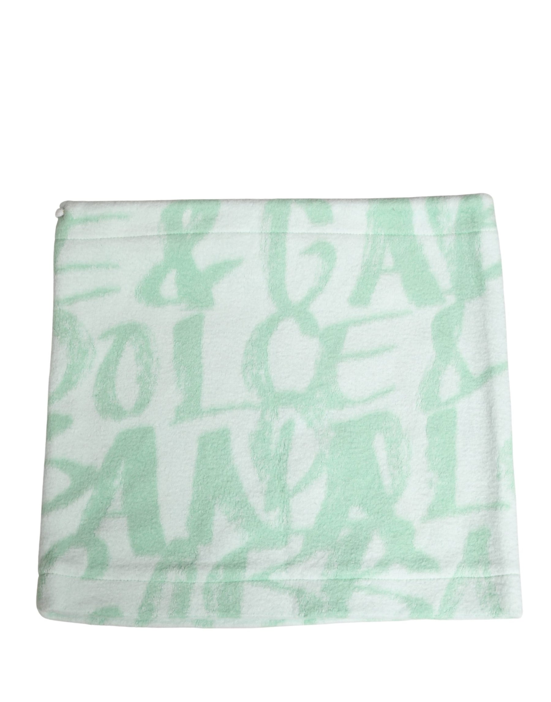 Dolce & Gabbana Men White Logo Print Nylon Neck Warmer Hat | Regal Royce