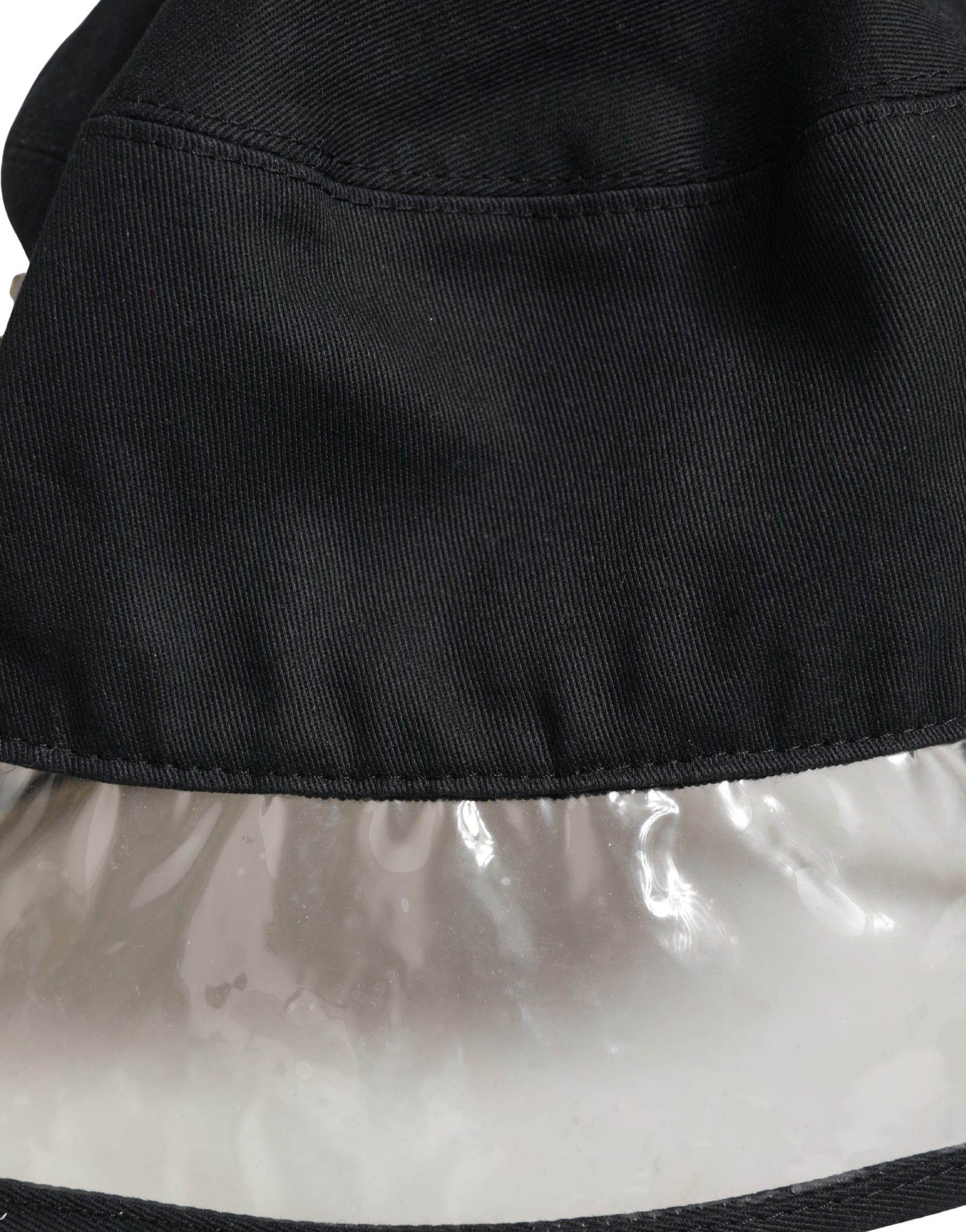 Dolce & Gabbana Black Cotton Plastic Fisherman Bucket Capello Hat | Regal Royce