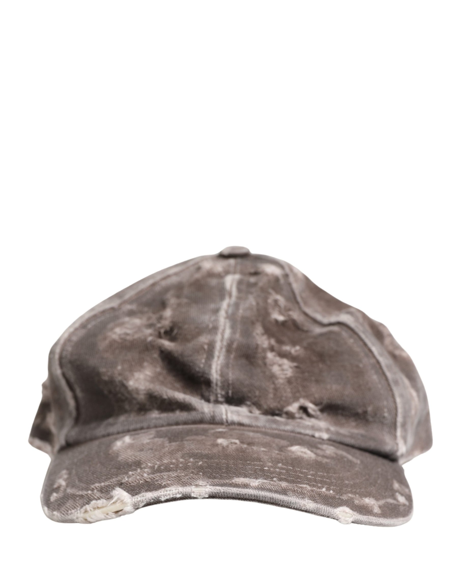 Dolce & Gabbana Men Brown Cotton Distressed Baseball Capello Hat | Regal Royce