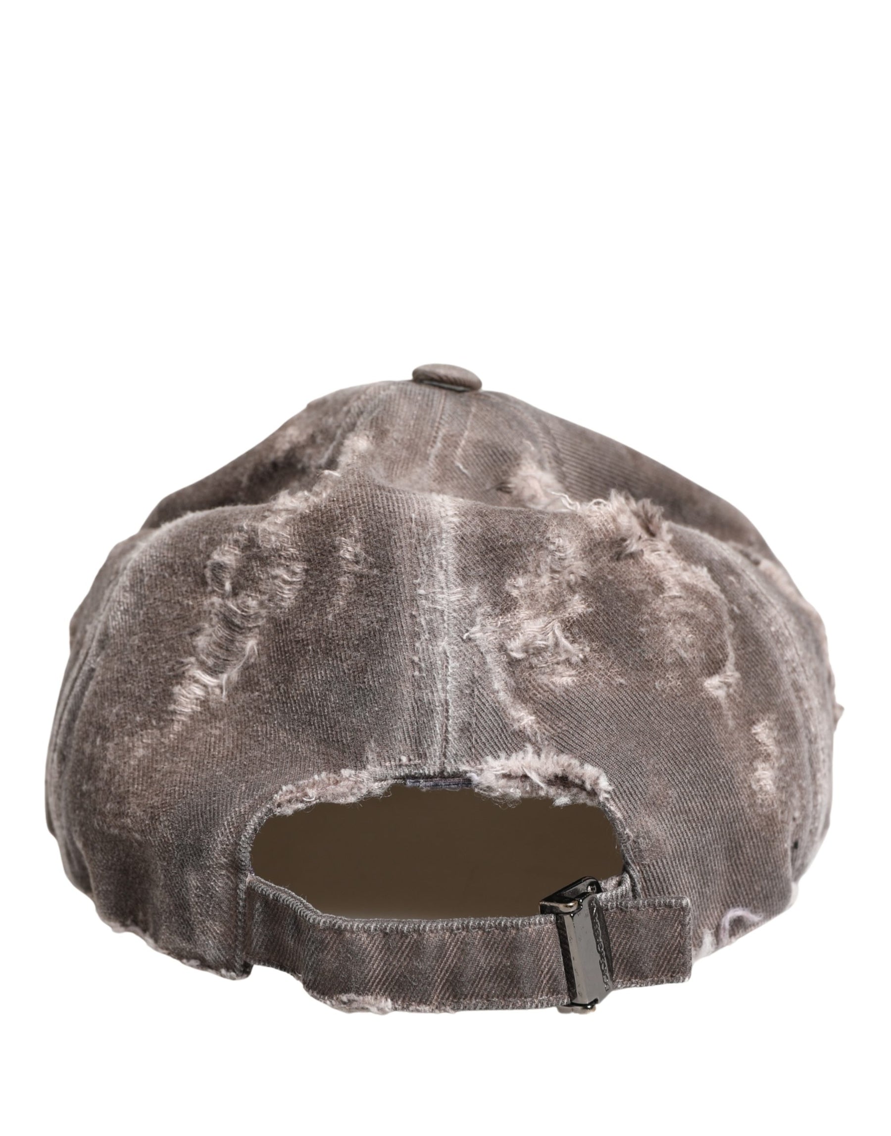 Dolce & Gabbana Men Brown Cotton Distressed Baseball Capello Hat | Regal Royce