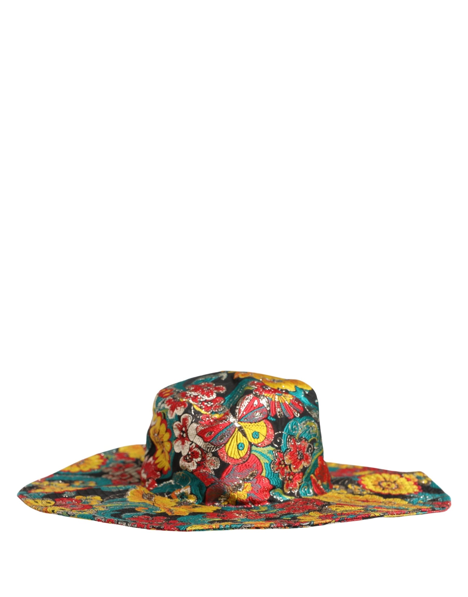 Dolce & Gabbana Men Multicolor Brocade Wide Brim Fisherman Capello Hat | Regal Royce
