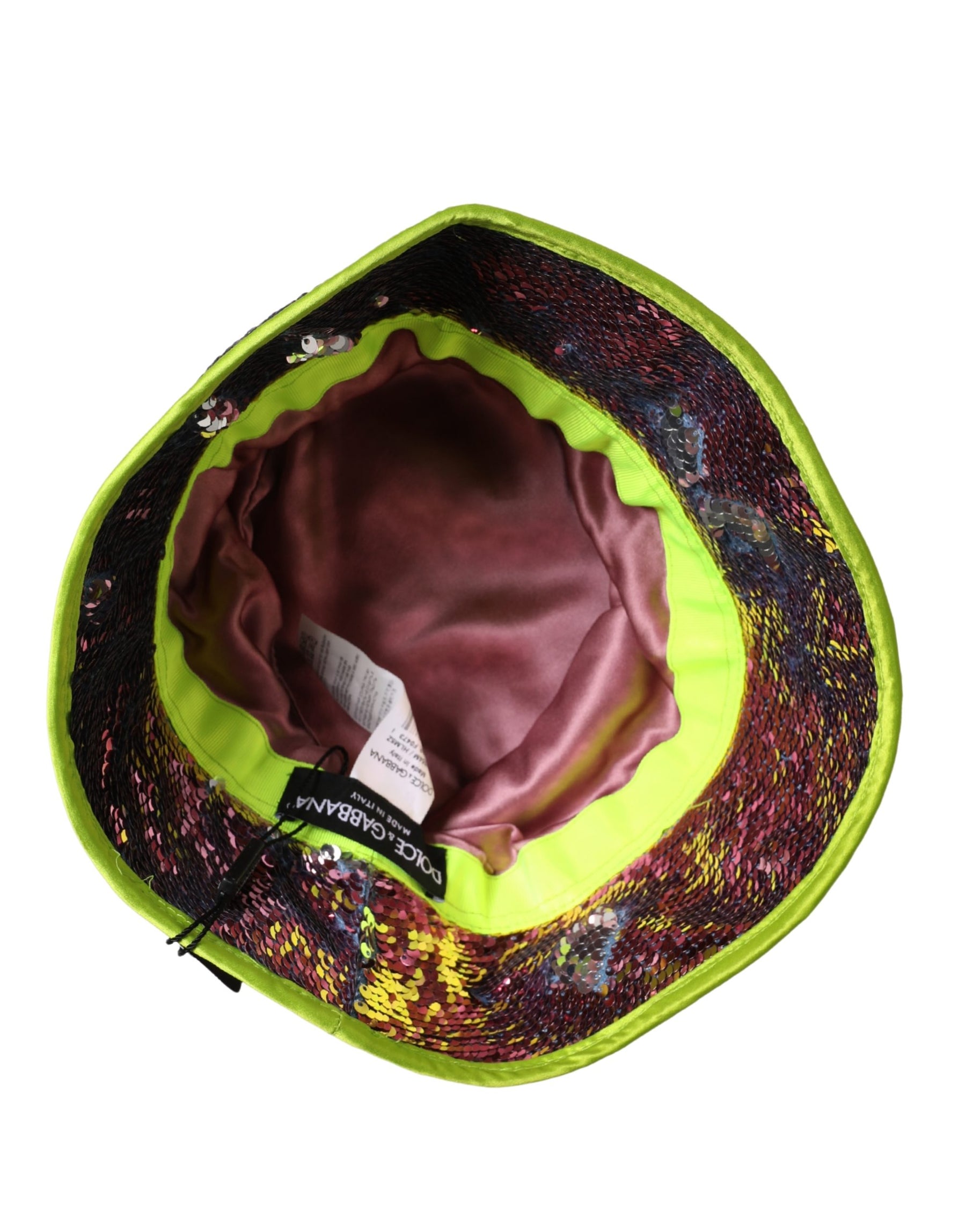 Dolce & Gabbana Men Purple Sequined Bucket Fisherman Capello Hat | Regal Royce