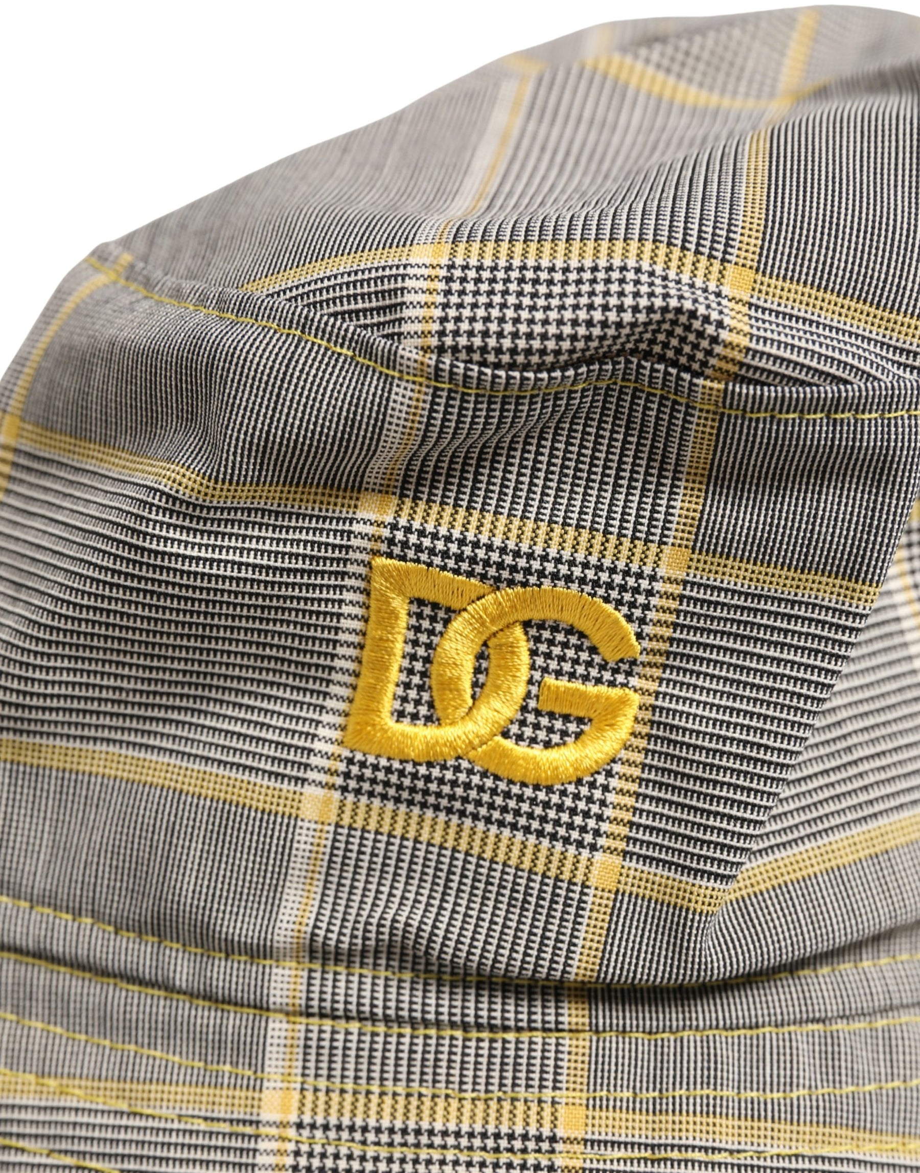 Dolce & Gabbana Men Gray Checkered Bucket Fisherman Capello Hat | Regal Royce