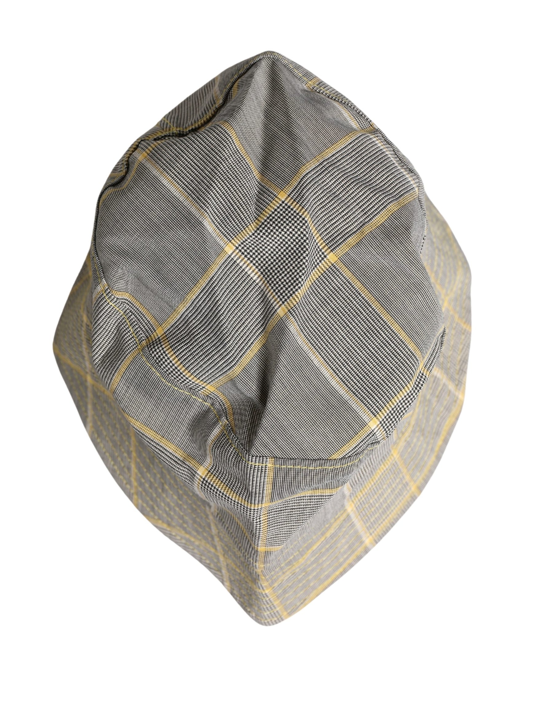 Dolce & Gabbana Men Gray Checkered Bucket Fisherman Capello Hat | Regal Royce