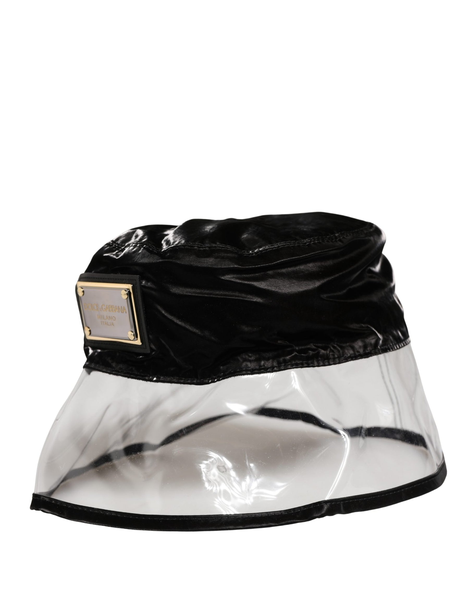 Dolce & Gabbana Black Nylon Plastic Fisherman Bucket Capello Hat | Regal Royce
