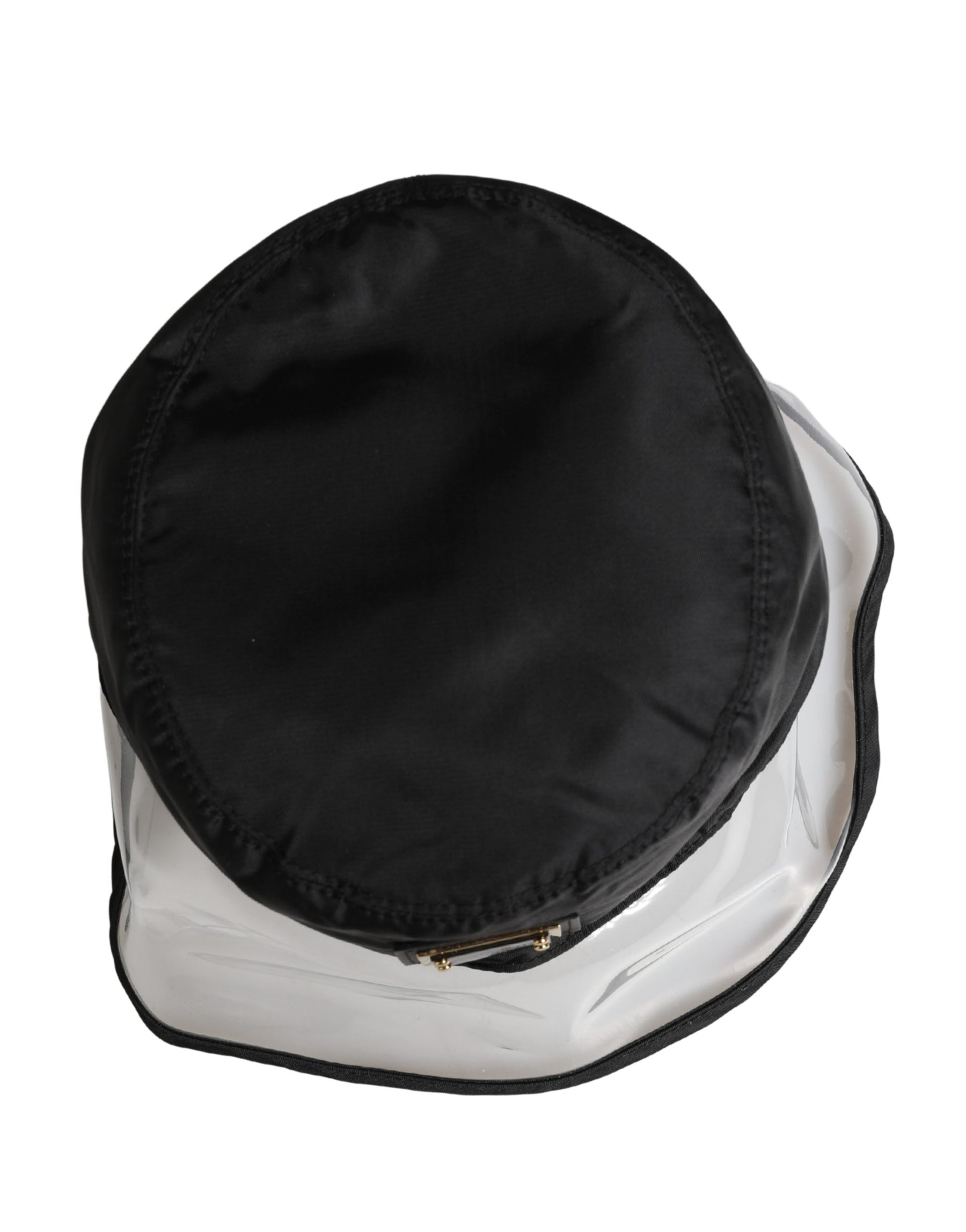 Dolce & Gabbana Men Black Plastic Fisherman Bucket Capello Hat | Regal Royce