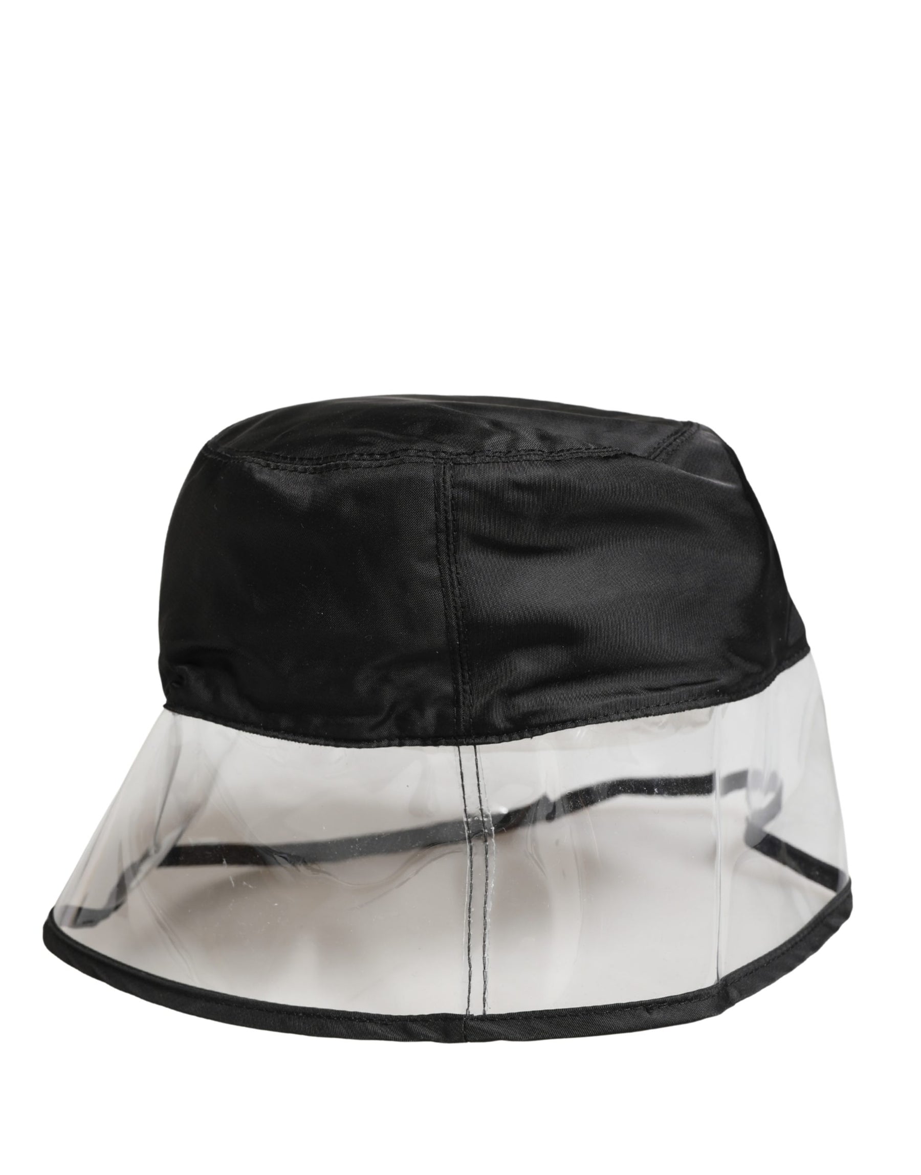 Dolce & Gabbana Men Black Plastic Fisherman Bucket Capello Hat | Regal Royce