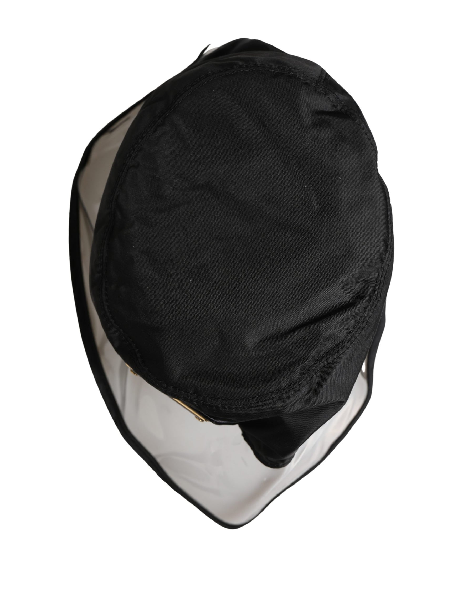 Dolce & Gabbana Men Black Plastic Fisherman Bucket Capello Hat | Regal Royce