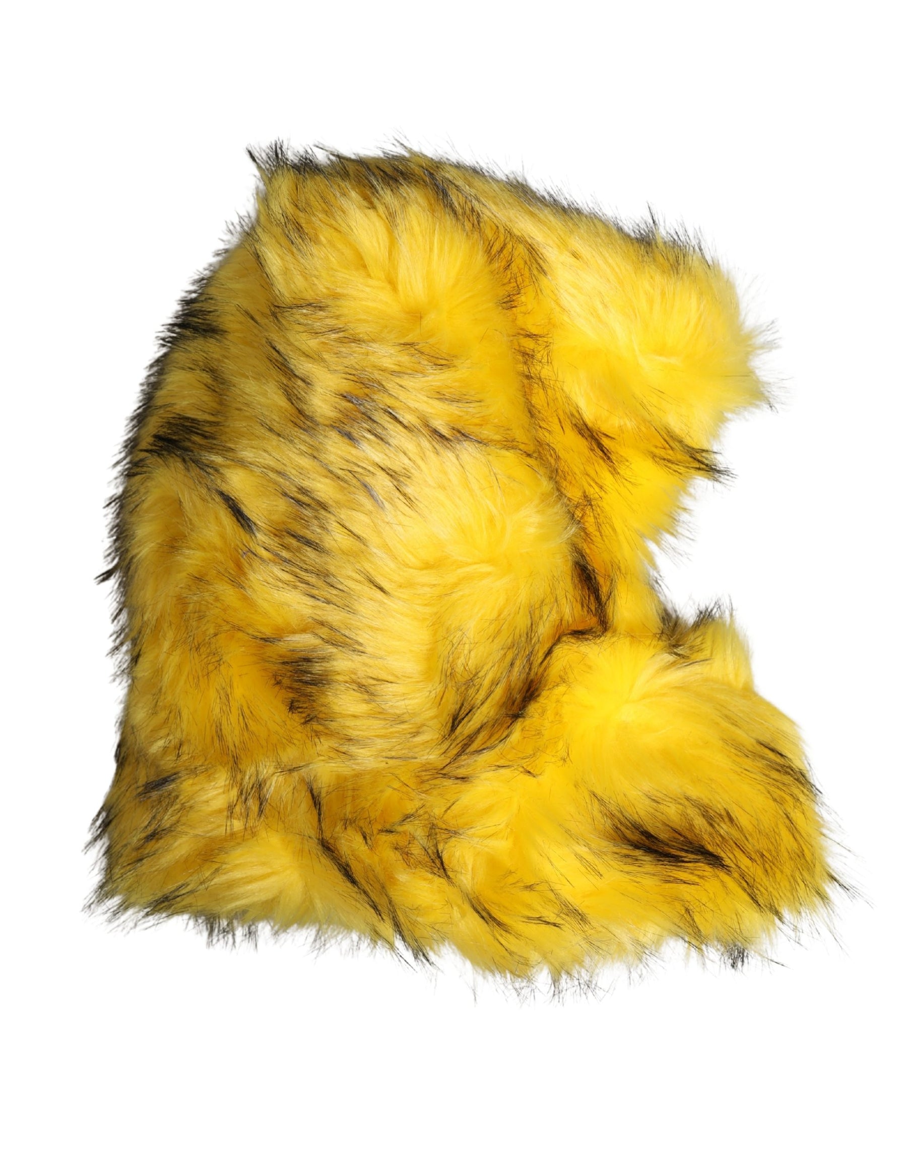 Dolce & Gabbana Yellow Modacrylic Fur Women Bucket Capello Hat | Regal Royce