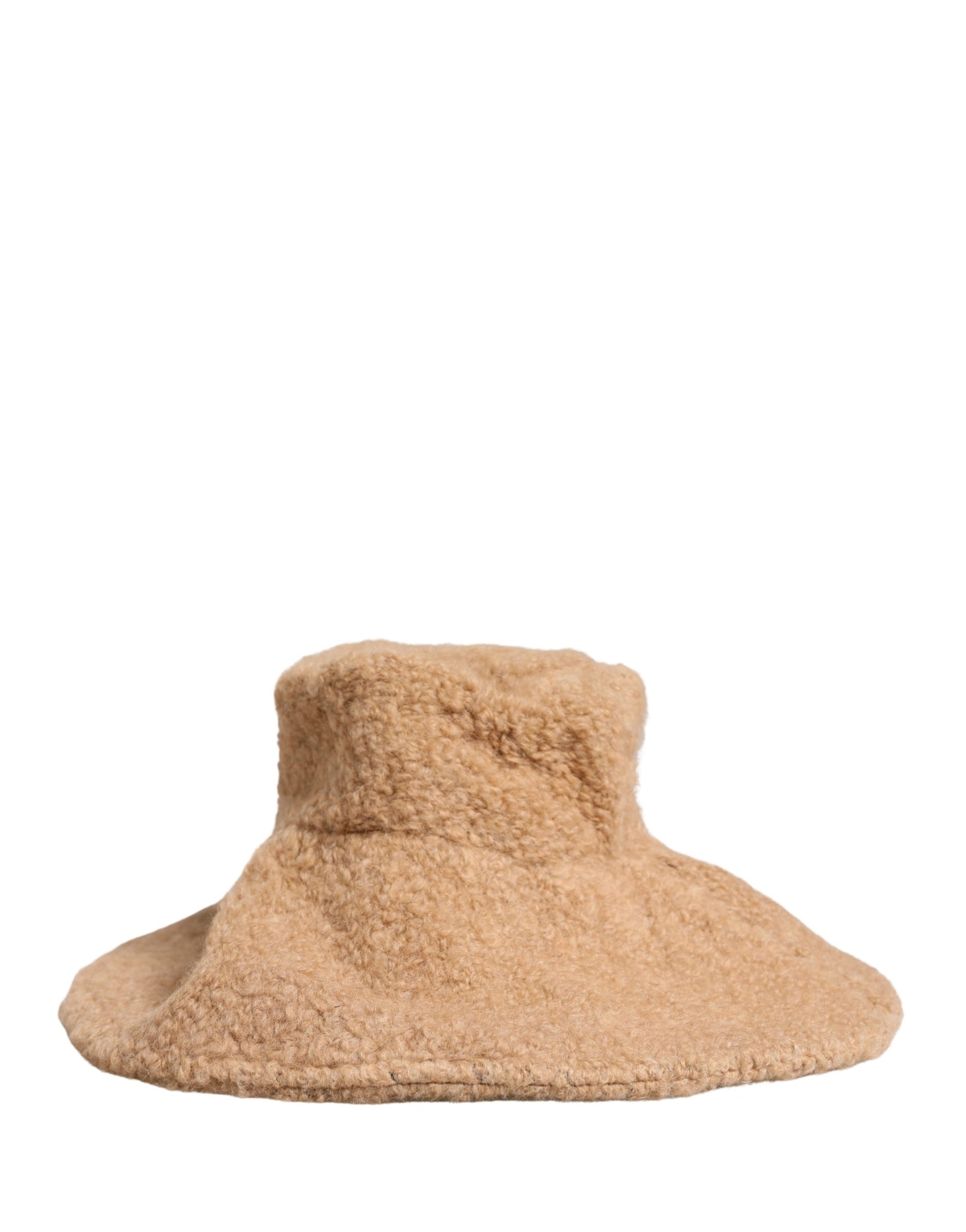 Dolce & Gabbana Beige Virgin Wool Fur Women Knitted Capello Hat | Regal Royce