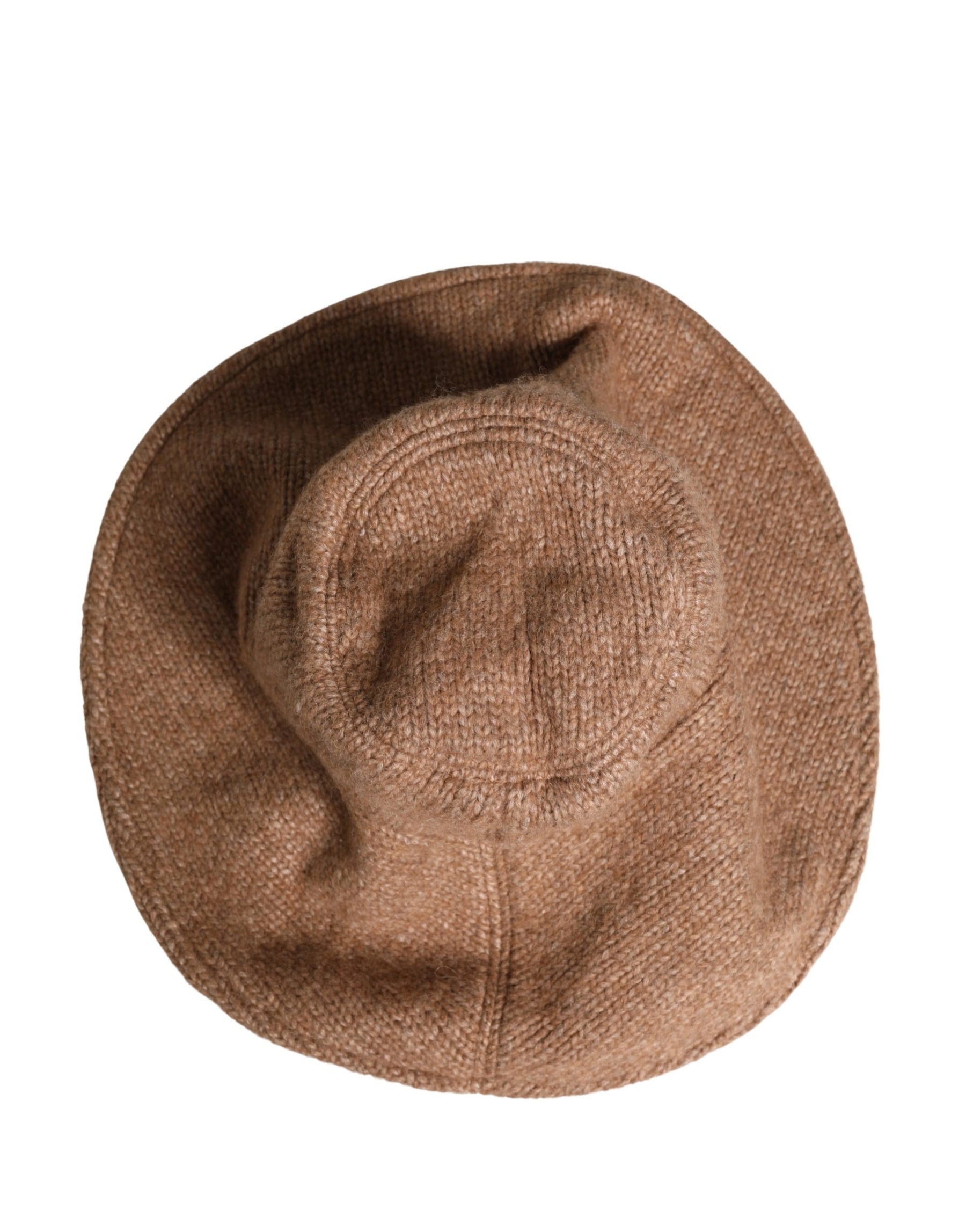 Dolce & Gabbana Brown Llama Wool Women Knitted Capello Hat | Regal Royce