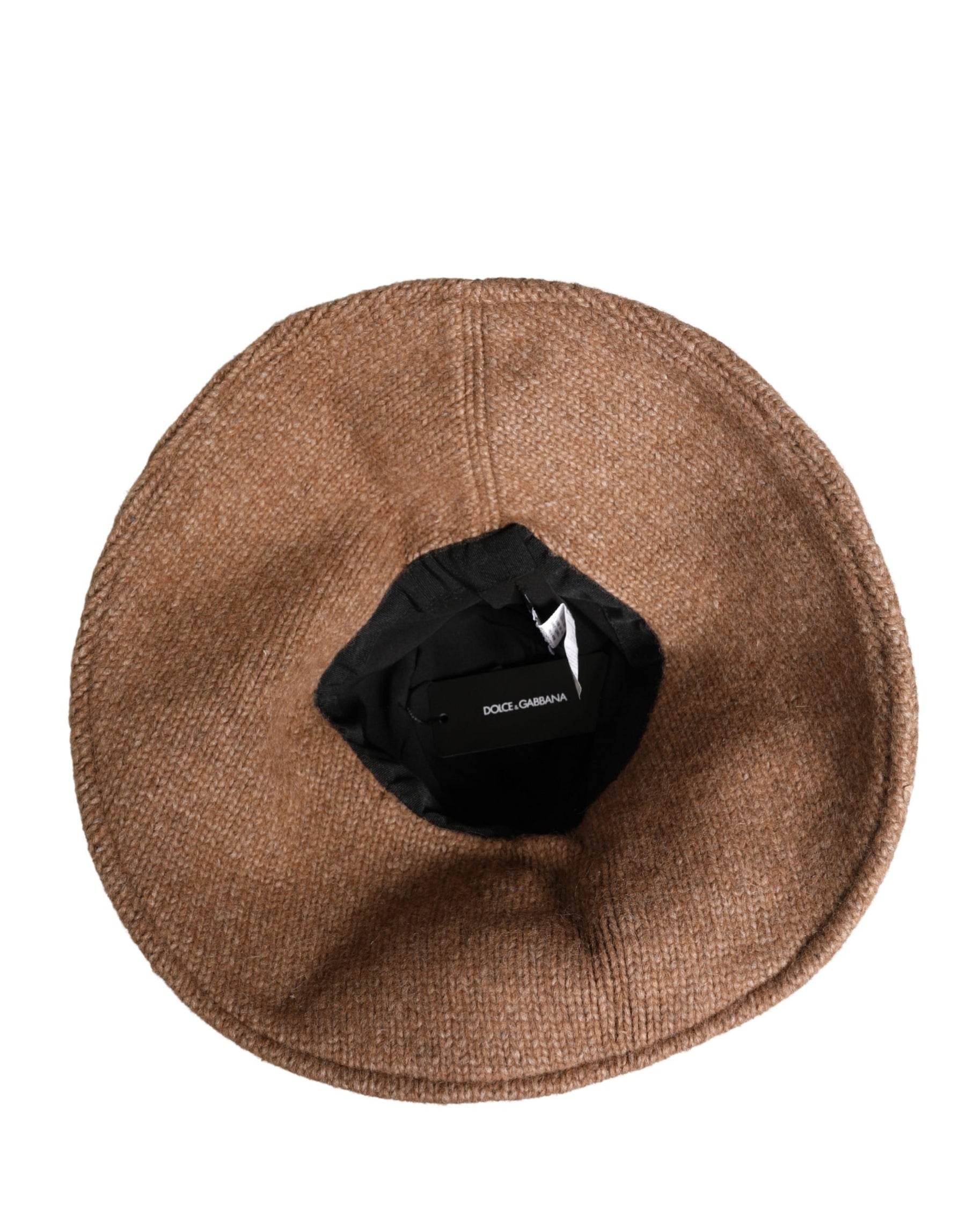 Dolce & Gabbana Brown Llama Wool Women Knitted Capello Hat | Regal Royce
