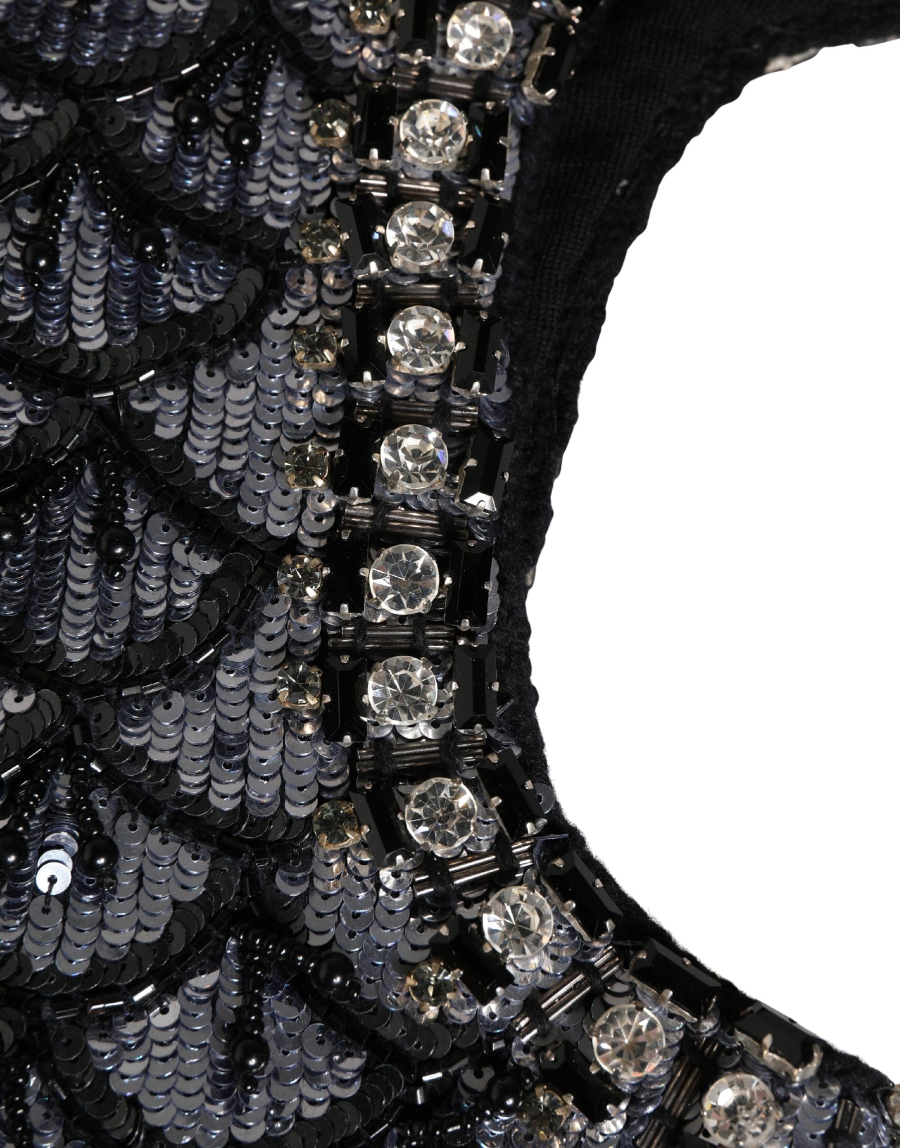 Dolce & Gabbana Black Wool Crystal Embellished Balaclava Hat | Regal Royce
