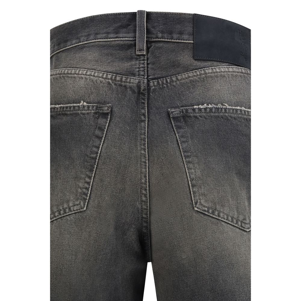 Haikure Black Cotton Relaxed Fit Jeans | Regal Royce