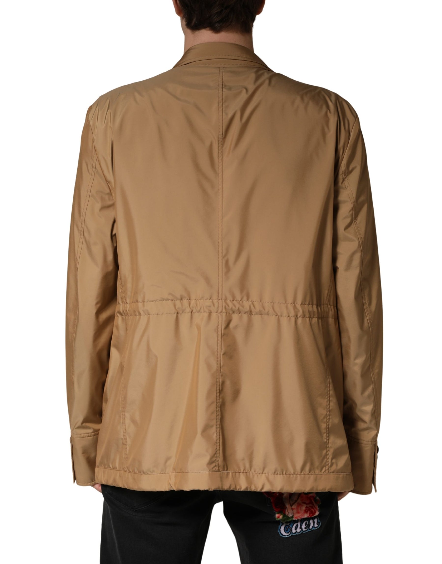 Dolce & Gabbana Brown Single Breasted Layered Coat Jacket | Regal Royce