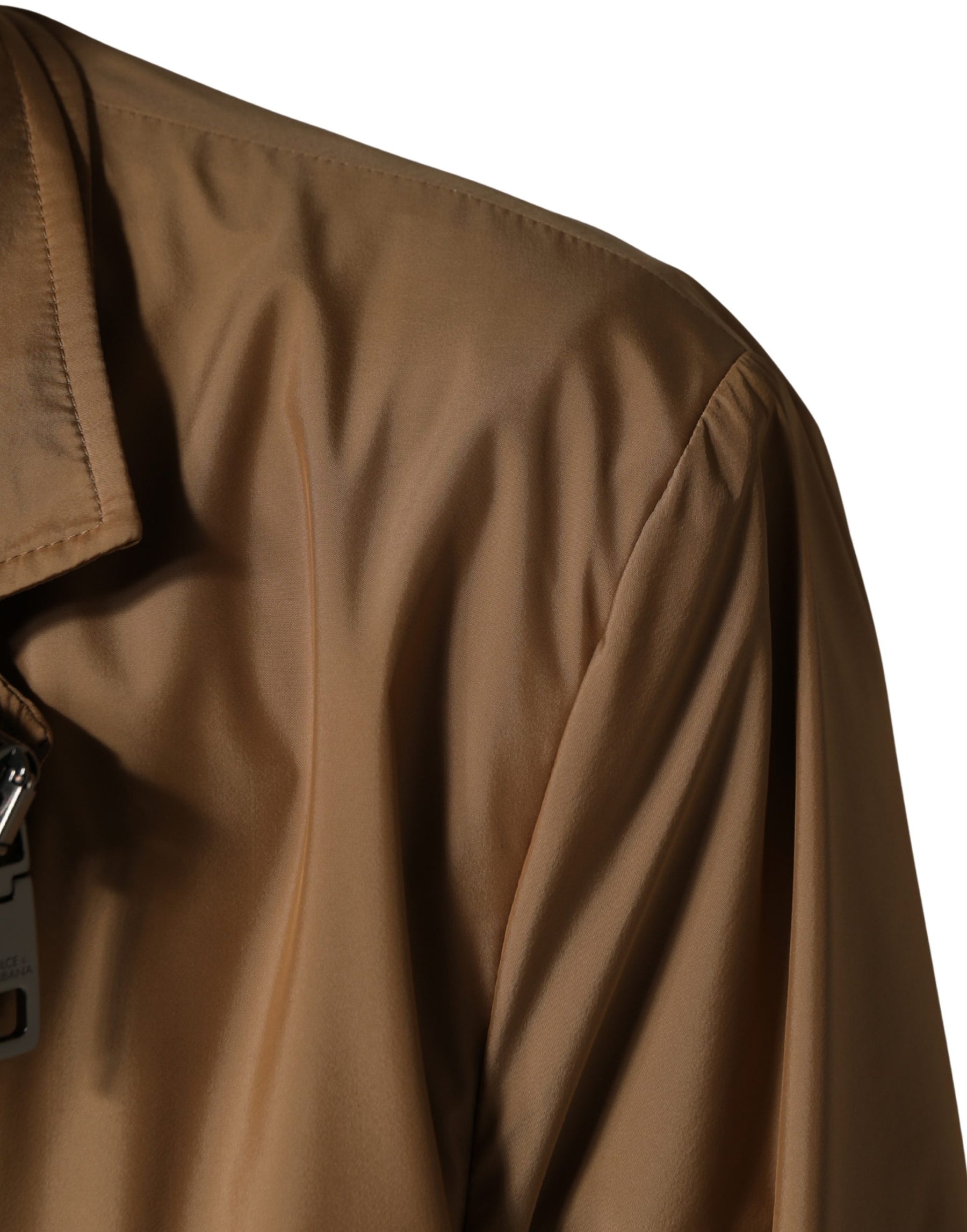 Dolce & Gabbana Brown Single Breasted Layered Coat Jacket | Regal Royce