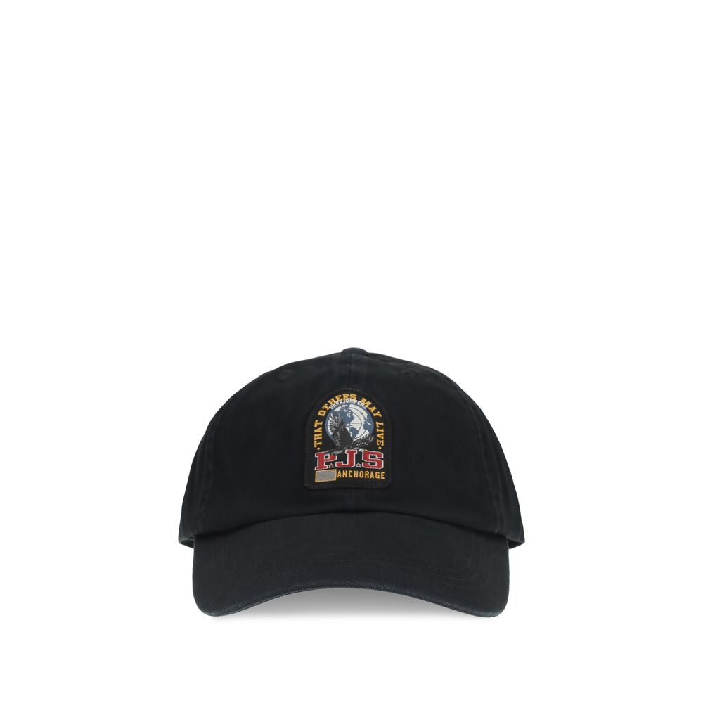 Parajumpers Black Cotton Cap (Baseball Hat) | Regal Royce