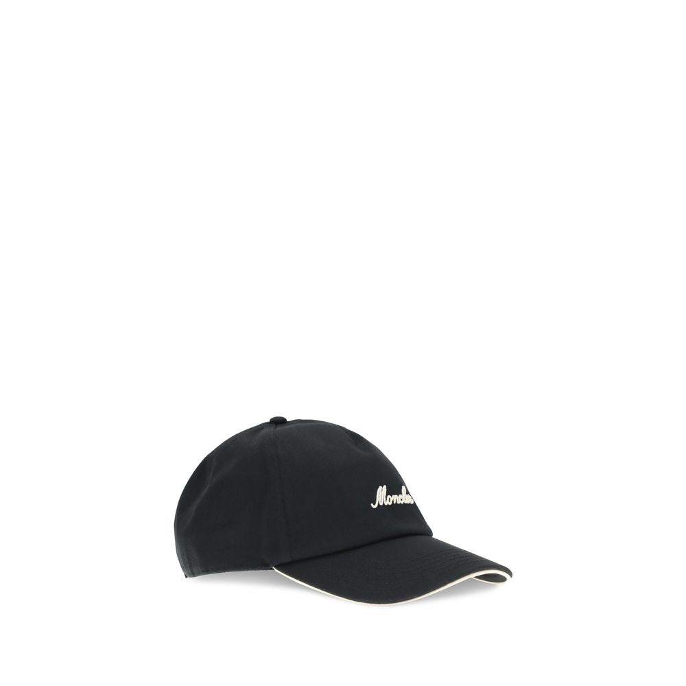 Moncler Black Cotton Cap (Baseball Hat) | Regal Royce