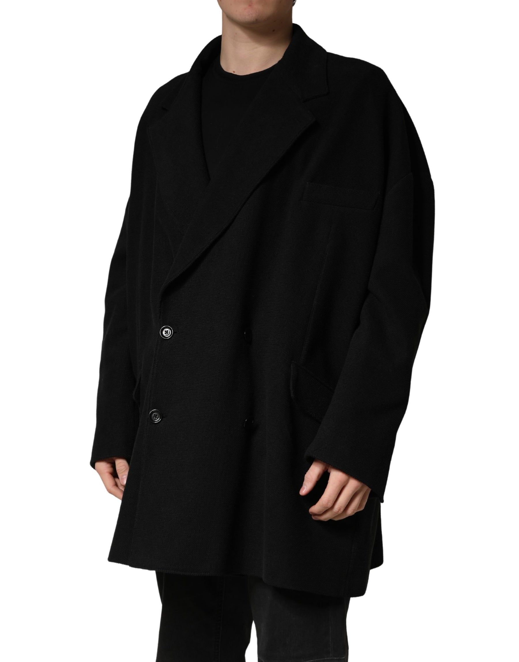 Dolce & Gabbana Black Double Breasted 2 Buttons Suit Jacket | Regal Royce
