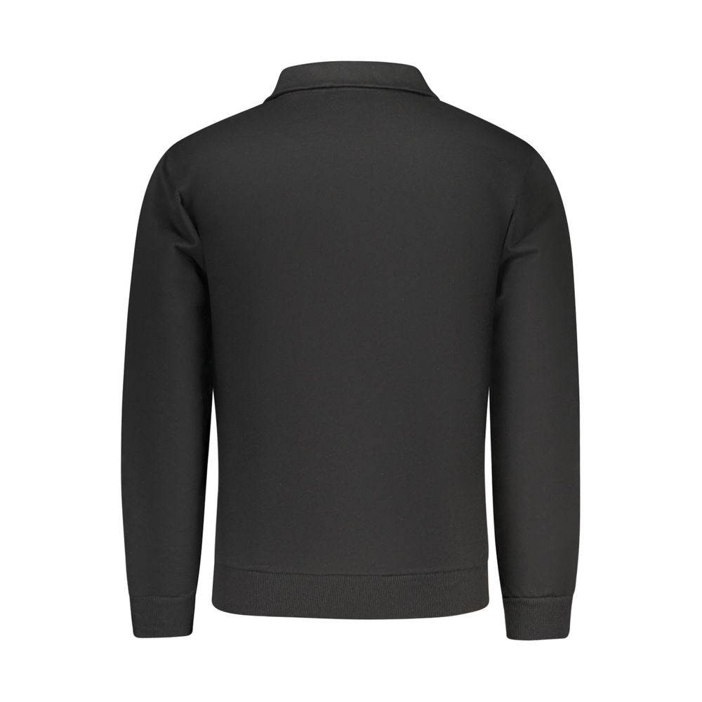 Superga "Black Cotton Men's Sweatshirt with Half Zip and Pockets" | Regal Royce