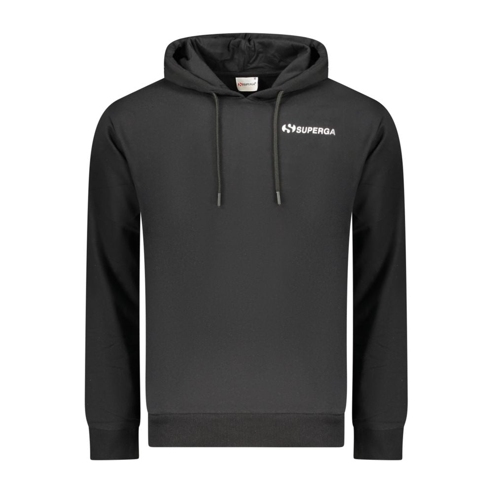 Superga Black Cotton Men's Hoodie | Regal Royce