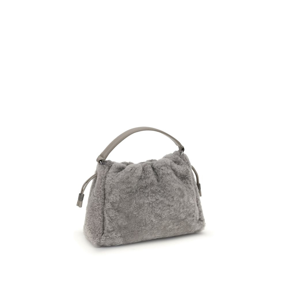 Brunello Cucinelli Gray Fur Shoulder Bag | Regal Royce