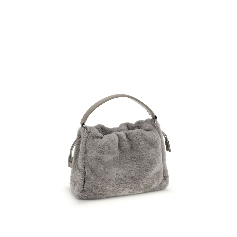 Brunello Cucinelli Gray Fur Shoulder Bag | Regal Royce