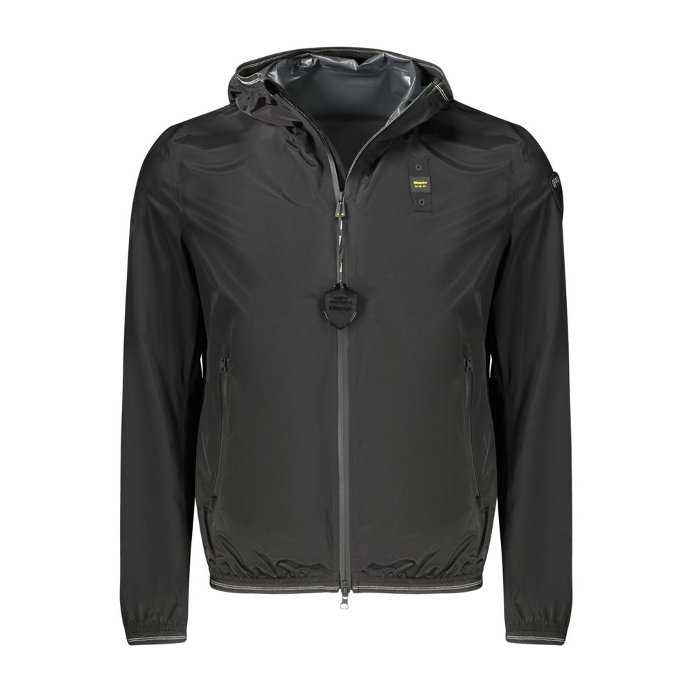 Blauer Black Poliammide Men's Jacket | Regal Royce
